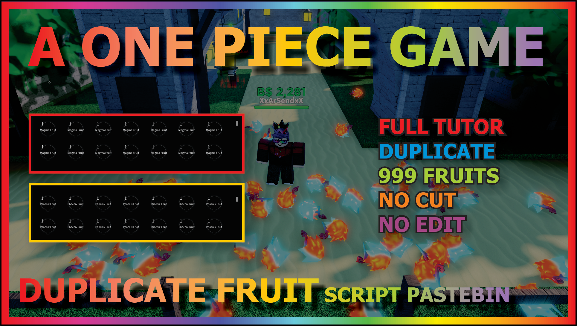 CODE!] Magma Fruit Showcase in A One Piece Game ( Code in