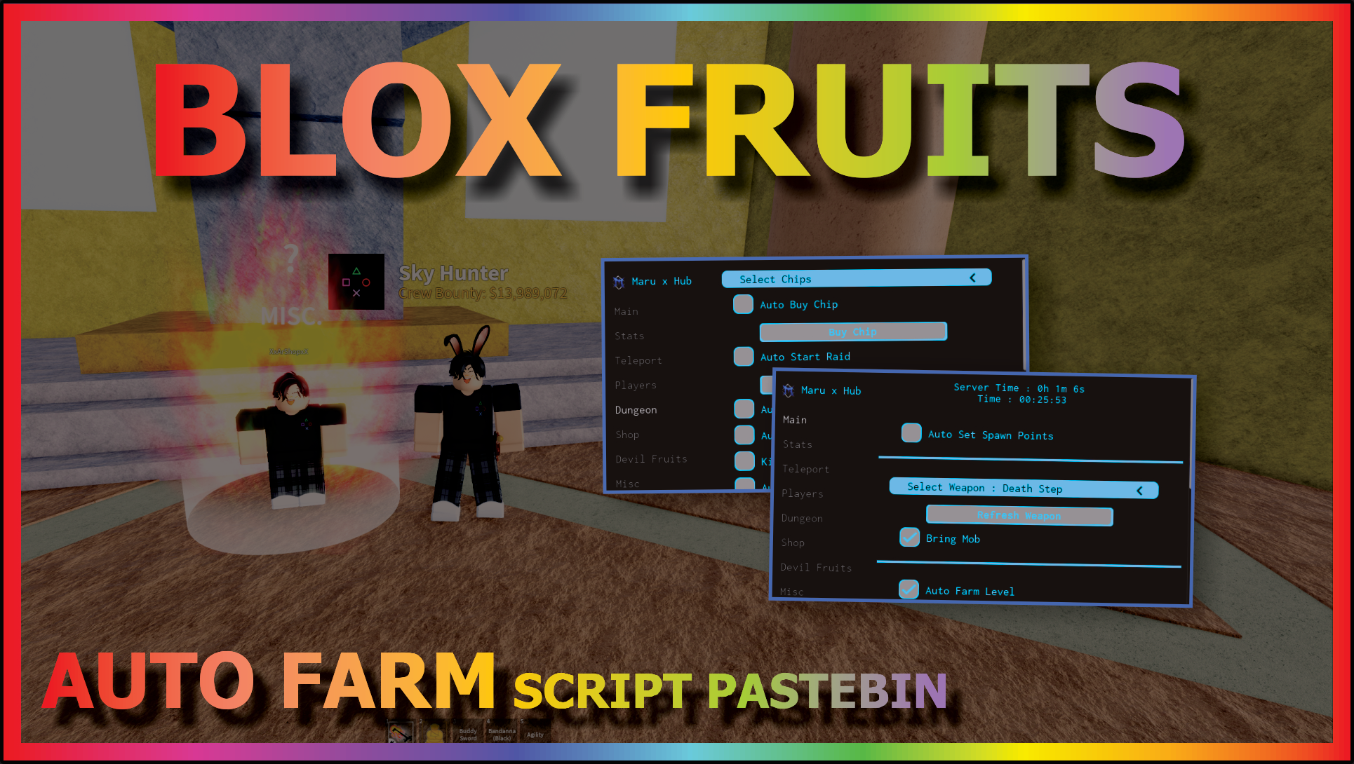 Script blox fruits Maru X hub (sem key)