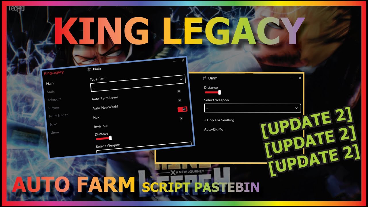 KING LEGACY Script Pastebin 2022 UPDATE 3 AUTO FARM