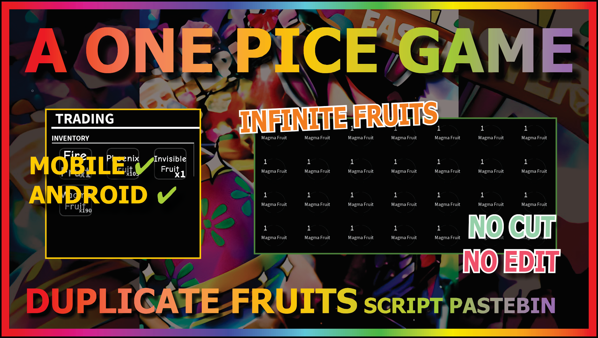 A One Piece Game [Auto Farm GUI - Fruit Hopper & More!] Scripts