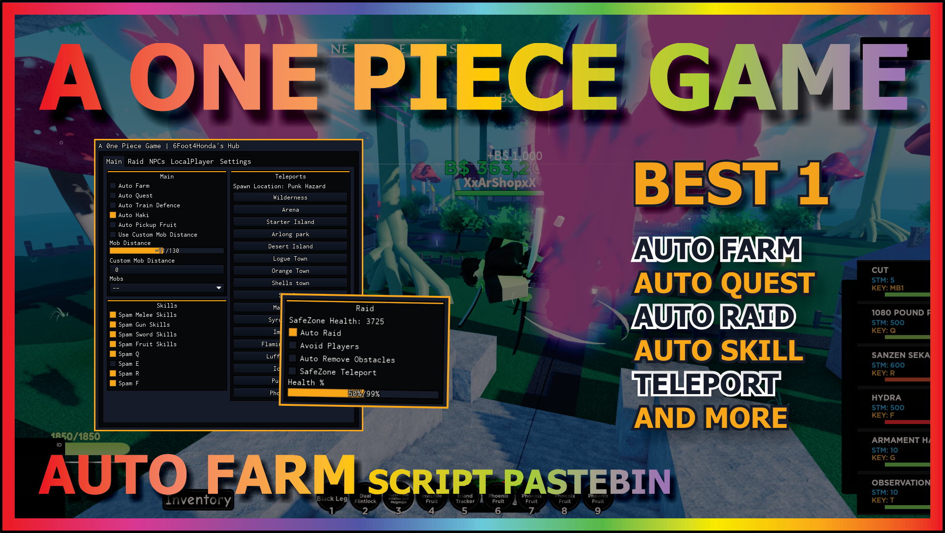 A One Piece Game Script  Op Auto Farm, Esp Gui - Roblox Pastebin