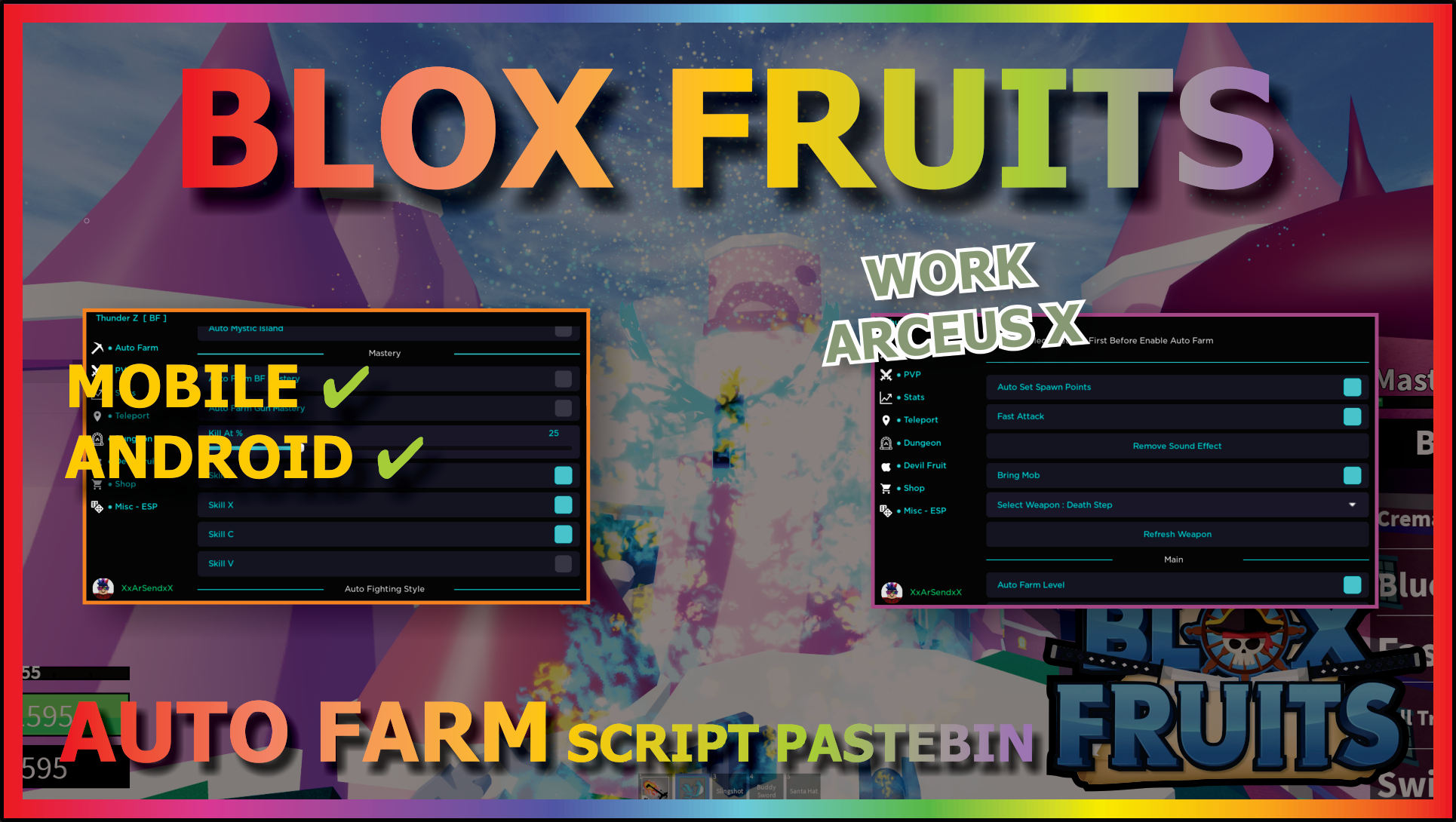 ARCEUS X  AUTO FARM BLOX FRUITS 
