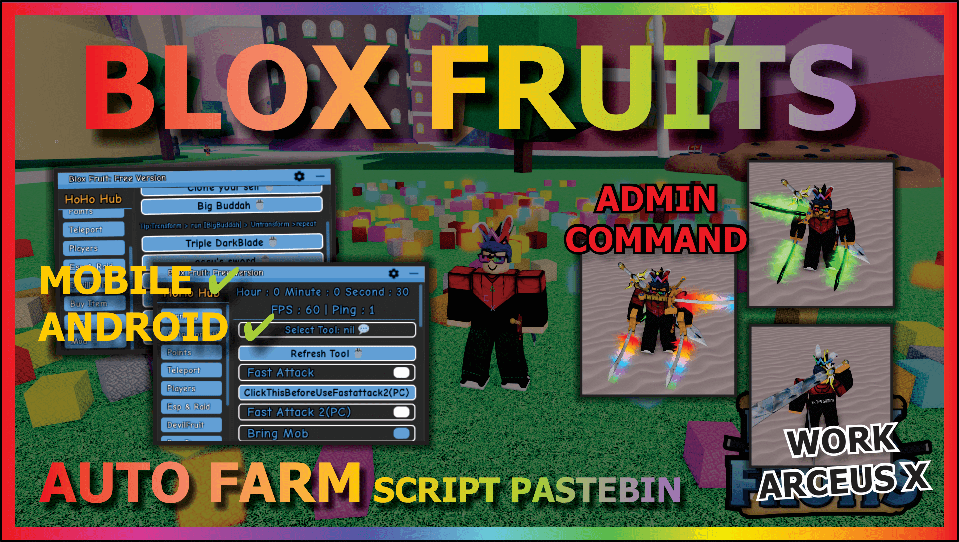 Fruit Farm Blox Fruits Mobile/PC Script - Arceus X
