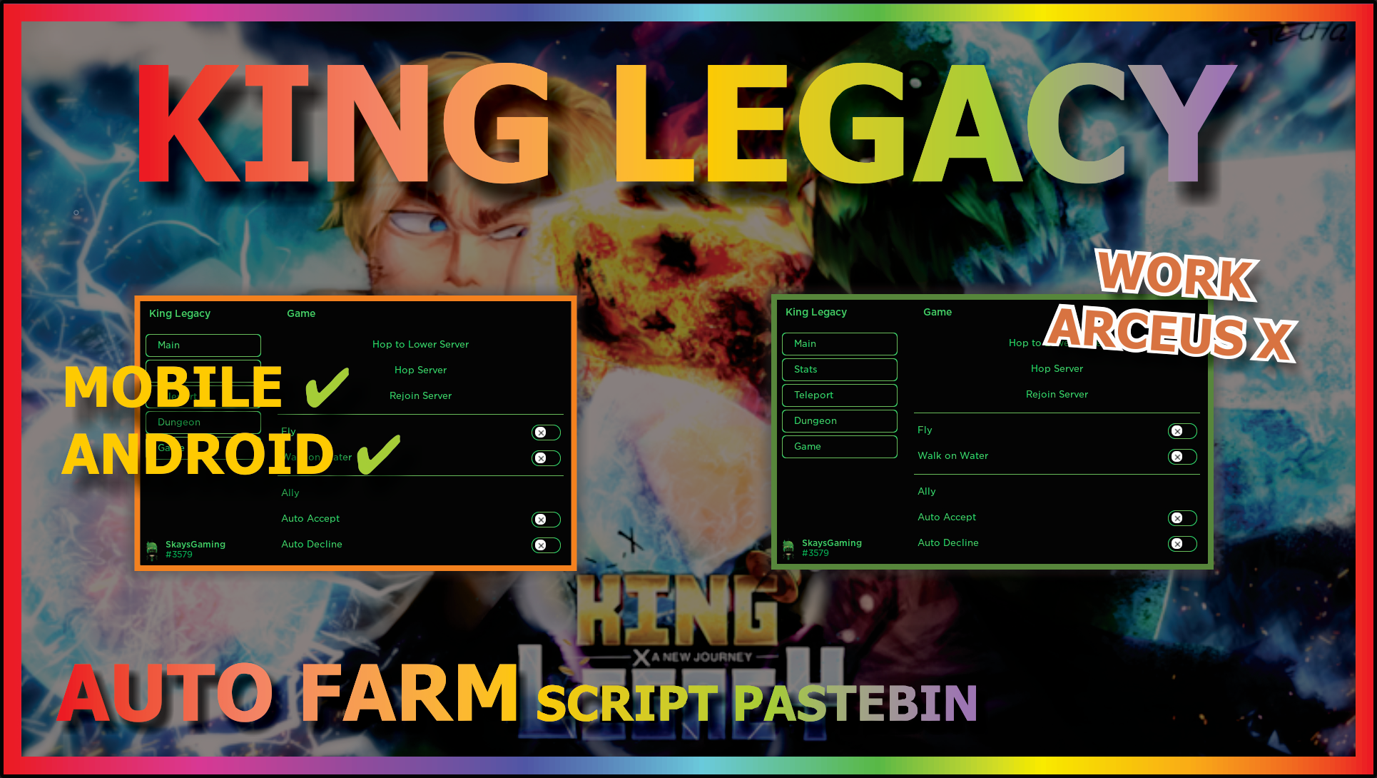 KING LEGACY Script Pastebin 2022 UPDATE 3.5 AUTO FARM, AUTO RAID