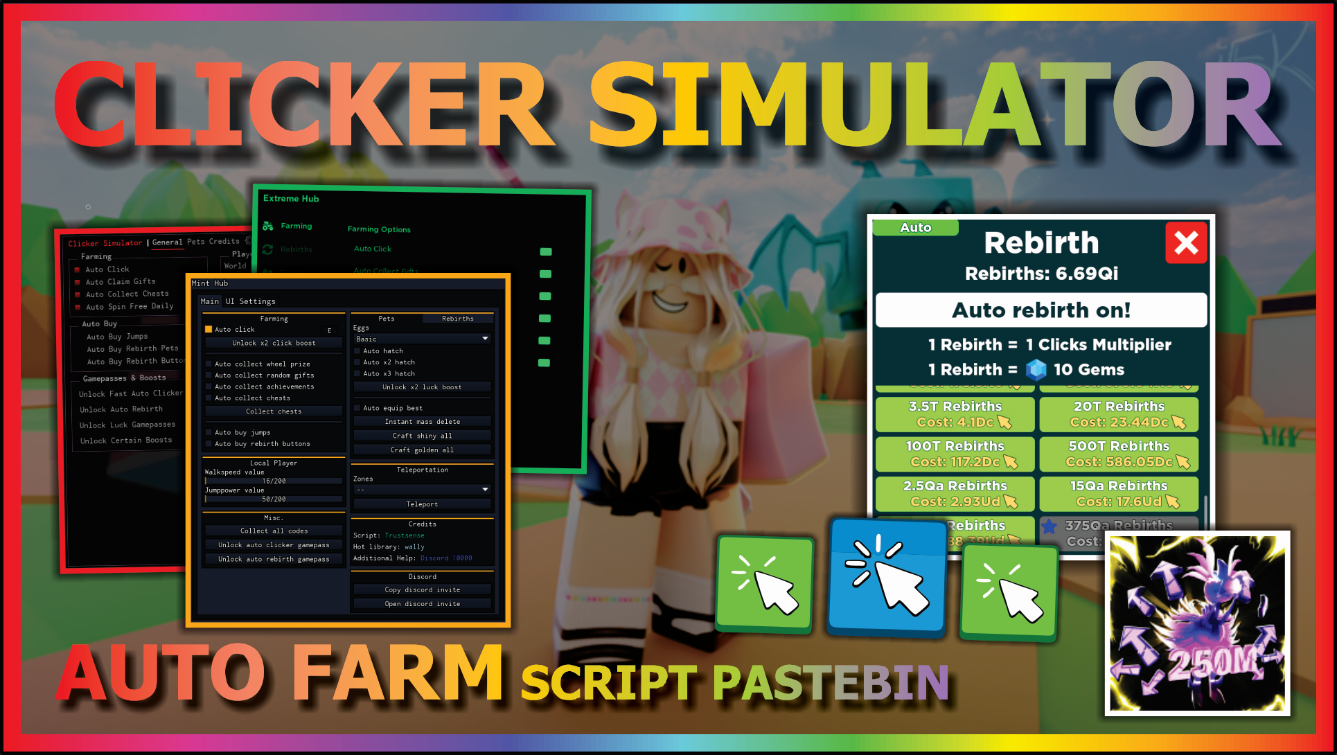 Clicker Simulator Script - Auto Click, Auto Collect Gifts, Open Egg