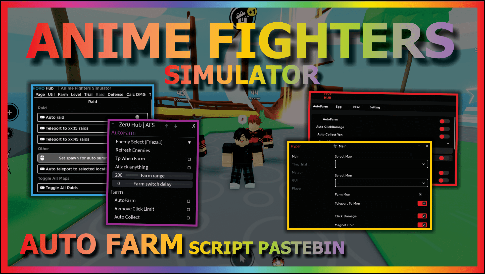 Anime Fighters Simulator Script Hung Hub - Dupe Items, Anti AFK