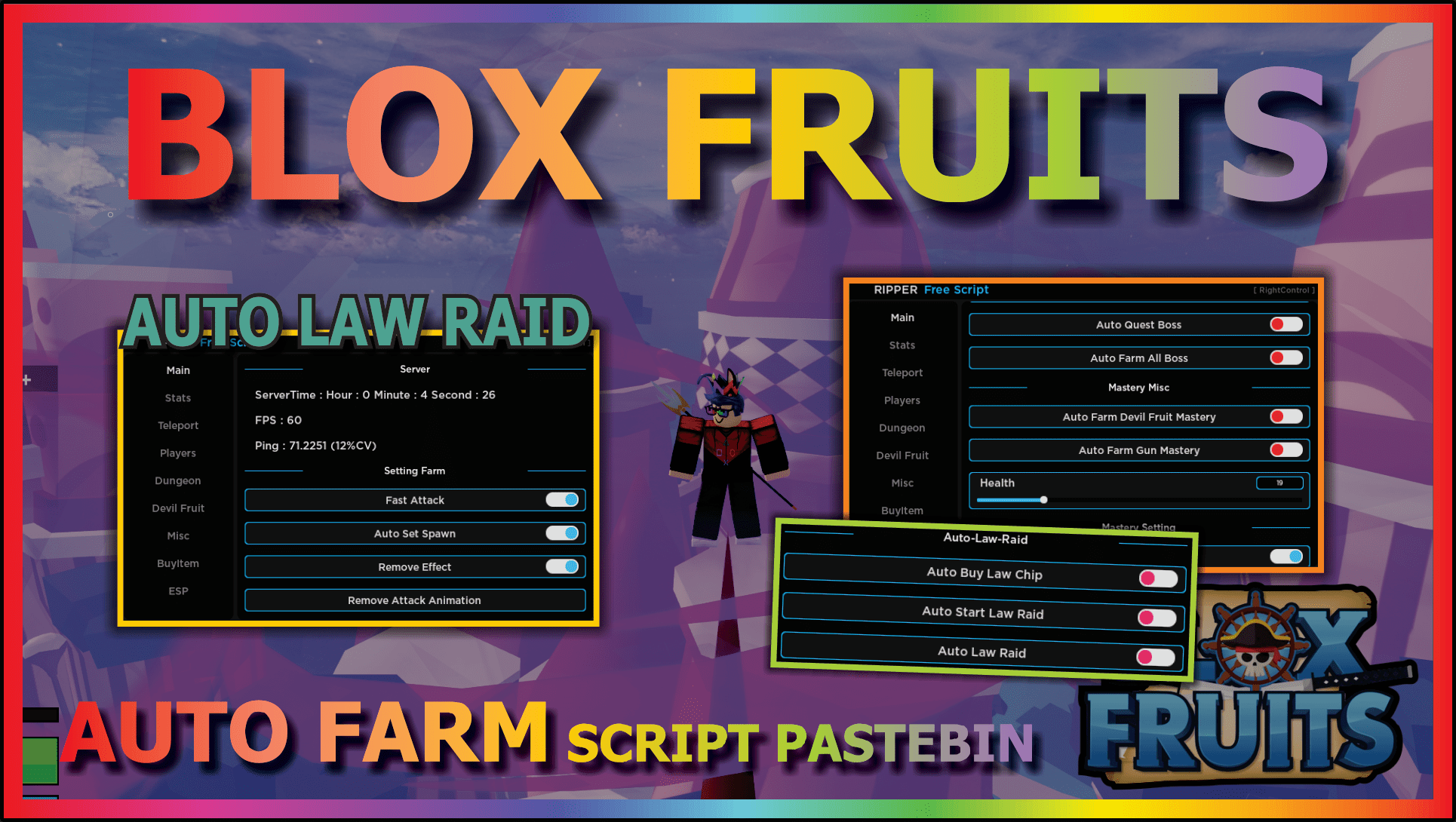 Blox Fruits Hack, OP AUTOFARM SCRIPT GUI, AUTO RAID - BRING FRUITS HACK