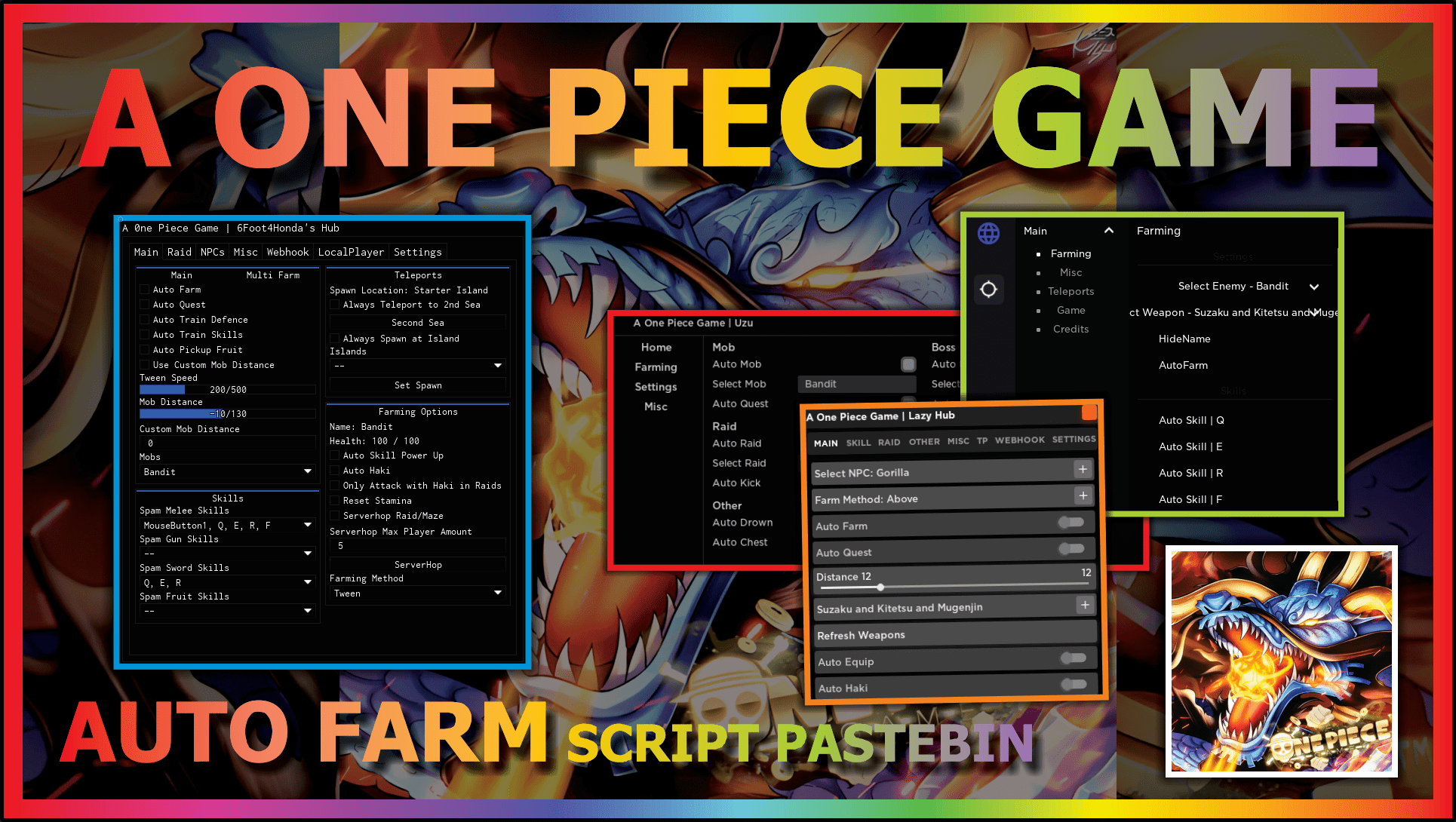 A ONE PIECE GAME Script Pastebin 2022 AUTO FARM, AUTO QUST