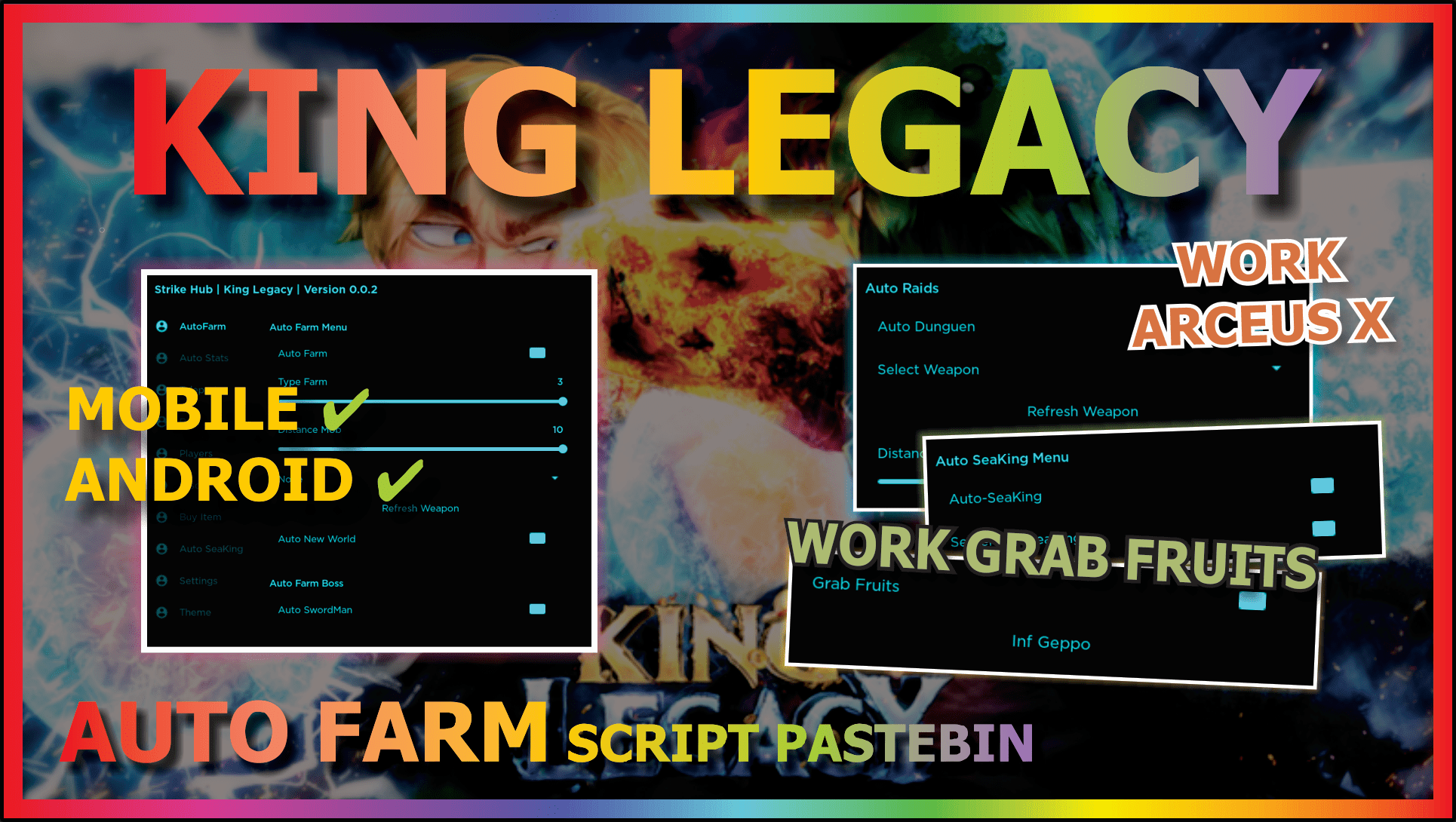 Winnable Hub King Legacy Script  Auto Farm - Auto Dungeon - Auto