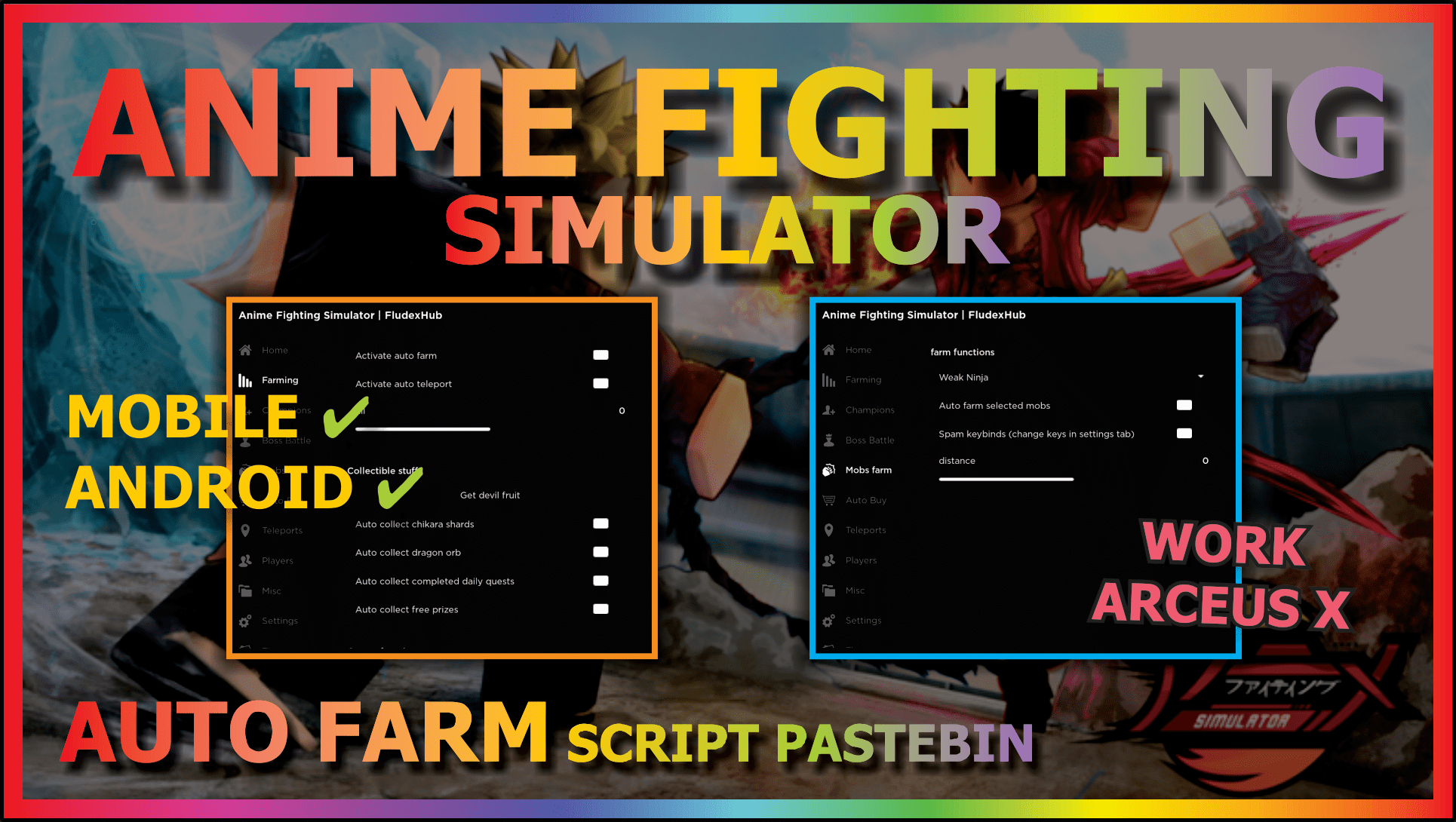 Anime Fighting Simulator Auto Farm Auto Farm All Ait Jump Scripts   RbxScript
