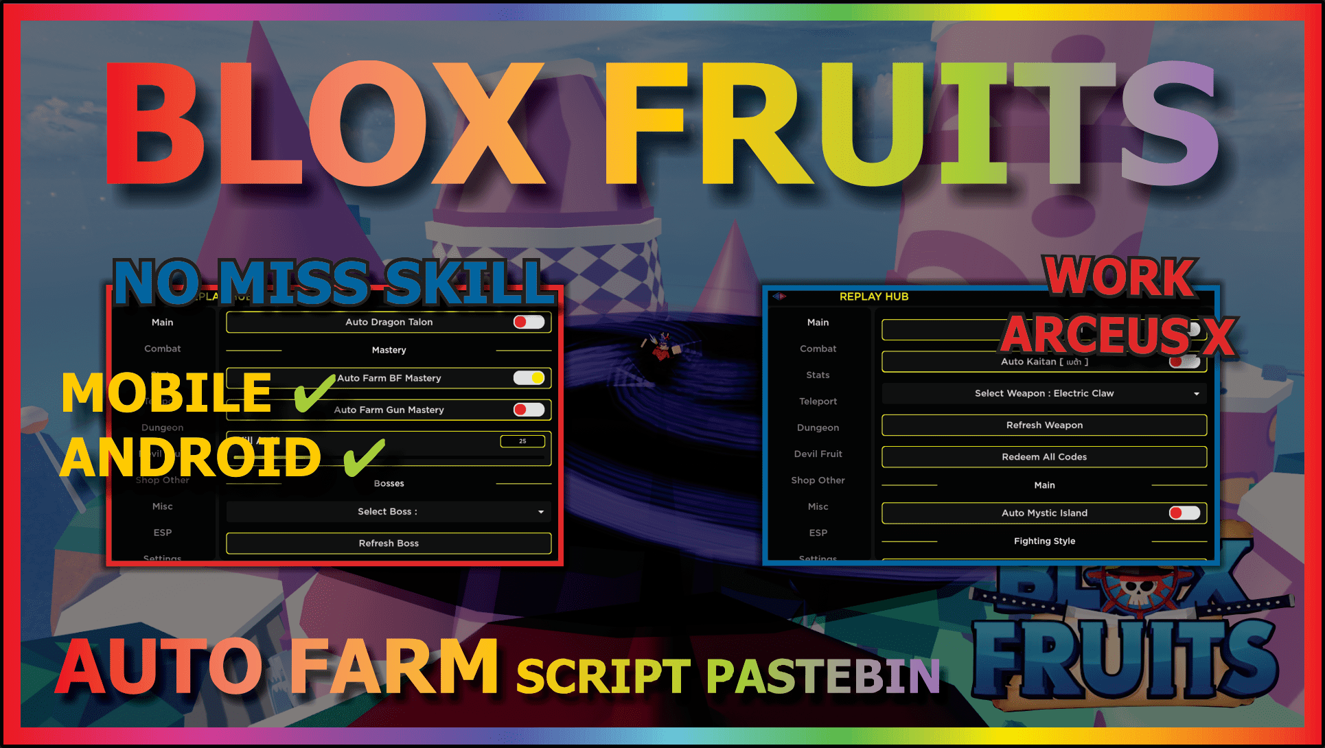 x2Switch Hub Blox Fruits Mobile/PC Script - Arceus X