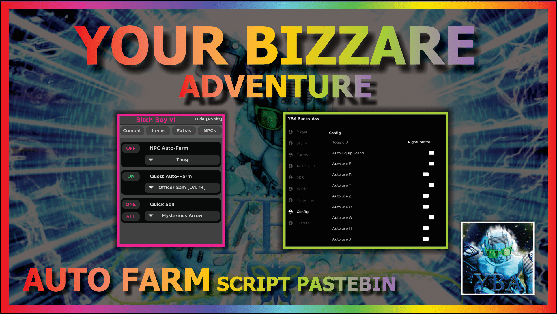 Your Bizarre Adventure Script - AutoFarm, Teleports, ESP