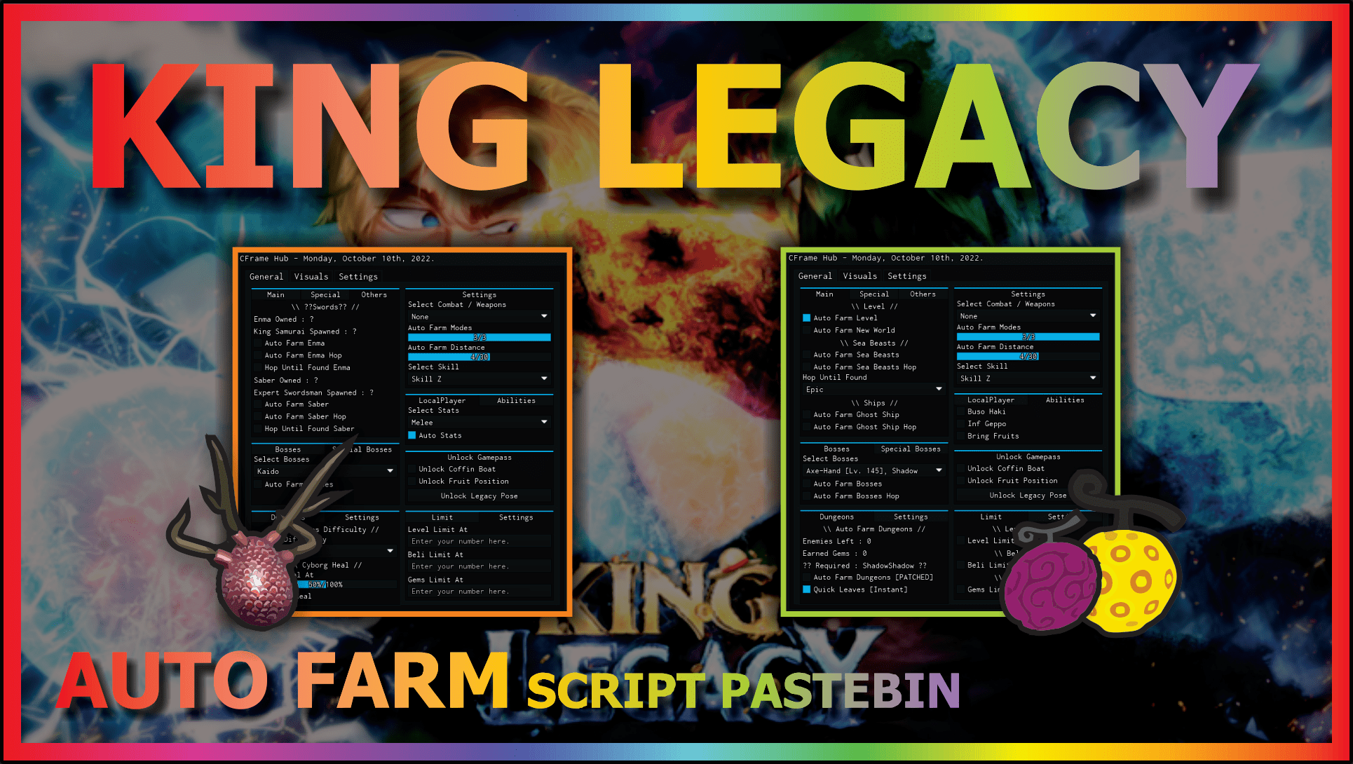 KING LEGACY Script Pastebin 2022 AUTO FARM & MORE 