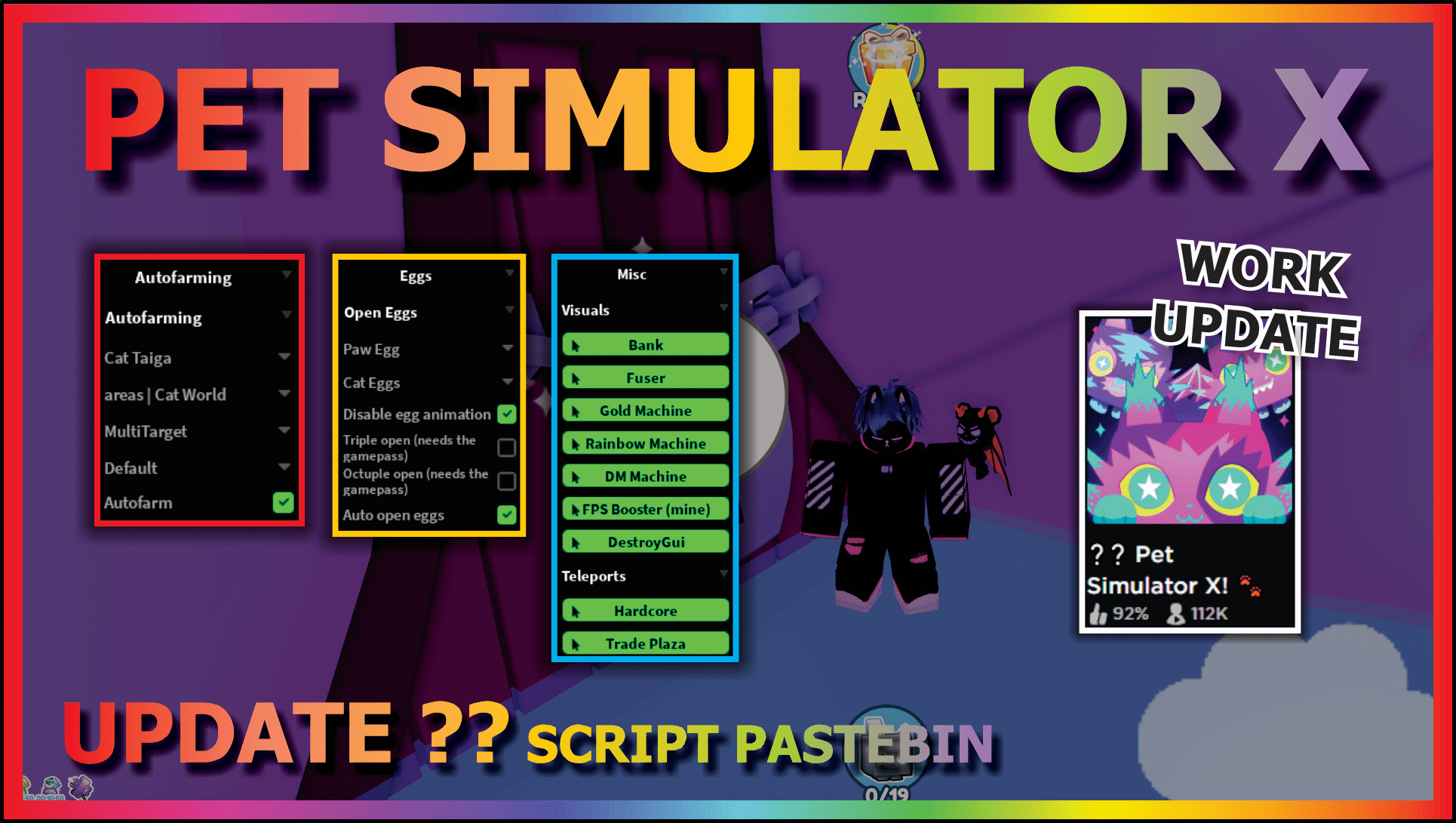 NEW ] Pet Simulator X Script GUI 2022, Many OP Features