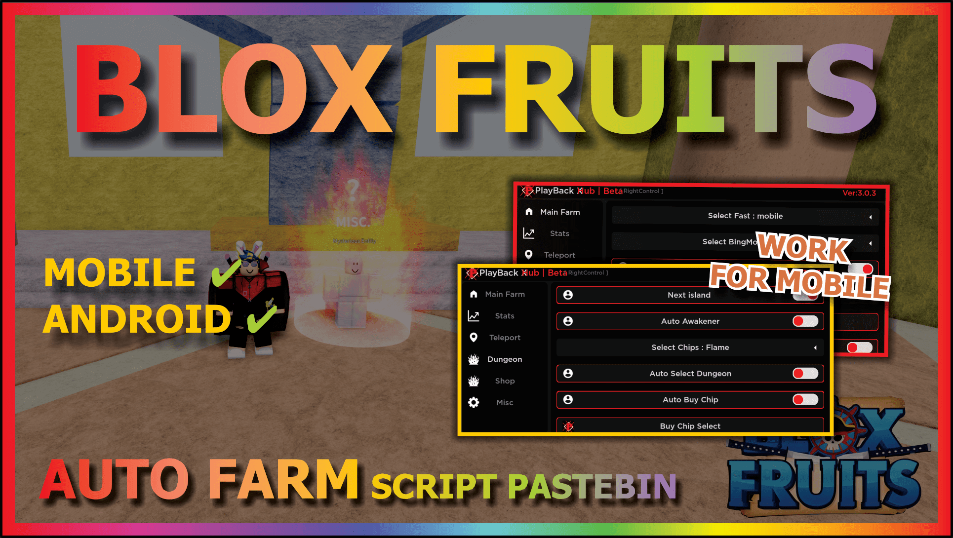 ROBLOX blox fruits script, auto cdk, auto farm and much more for mob