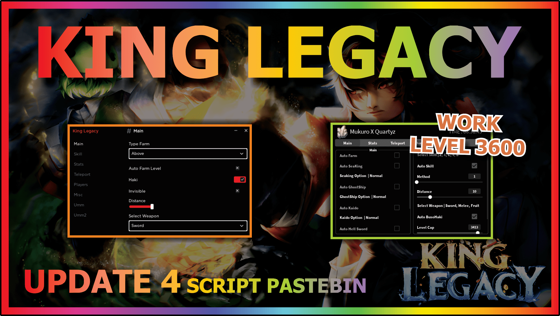 KING LEGACY Script Pastebin 2022 UPDATE 3.5 AUTO FARM