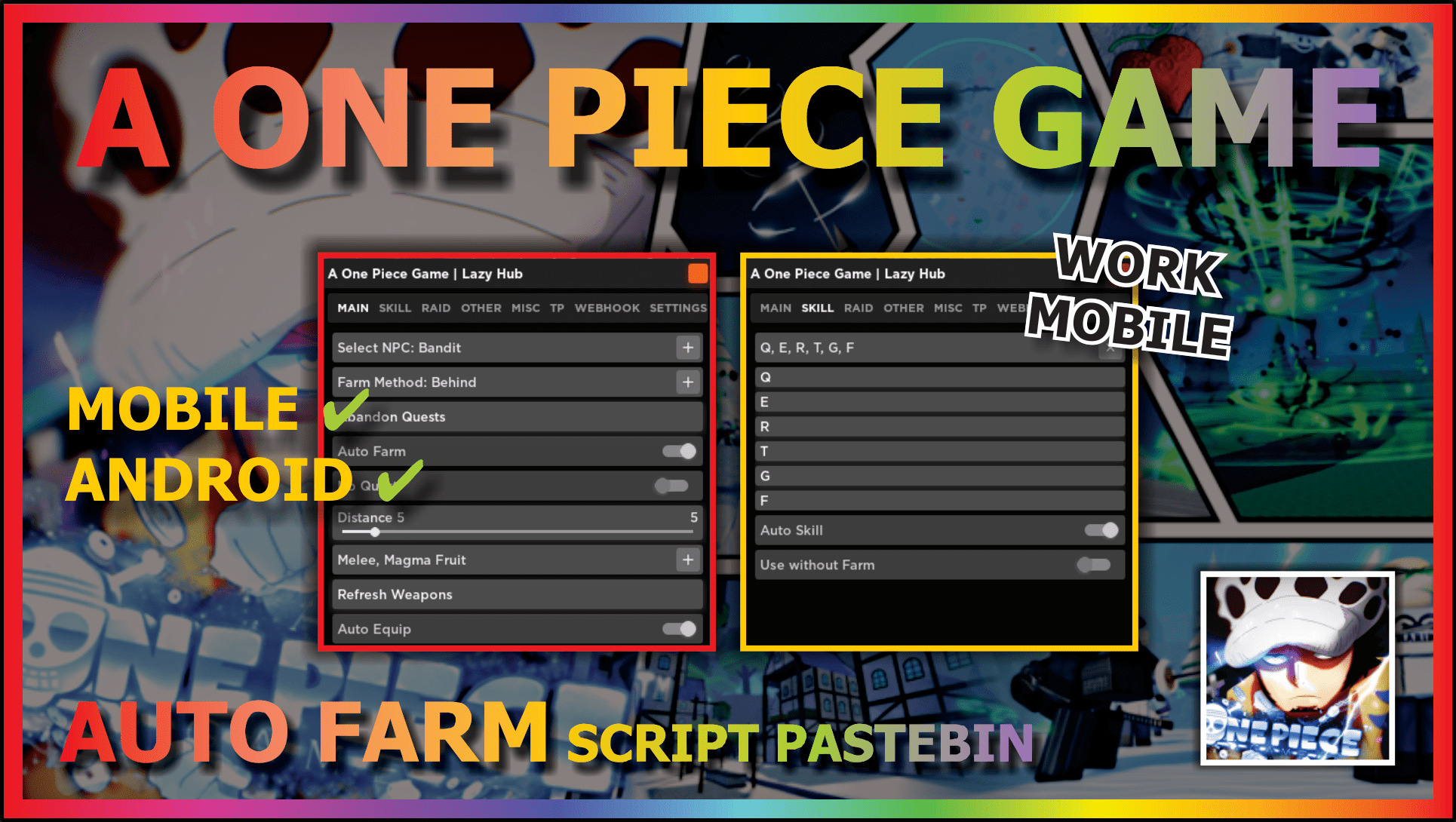 A ONE PIECE GAME Script Pastebin 2022 AUTO FARM, AUTO QUST
