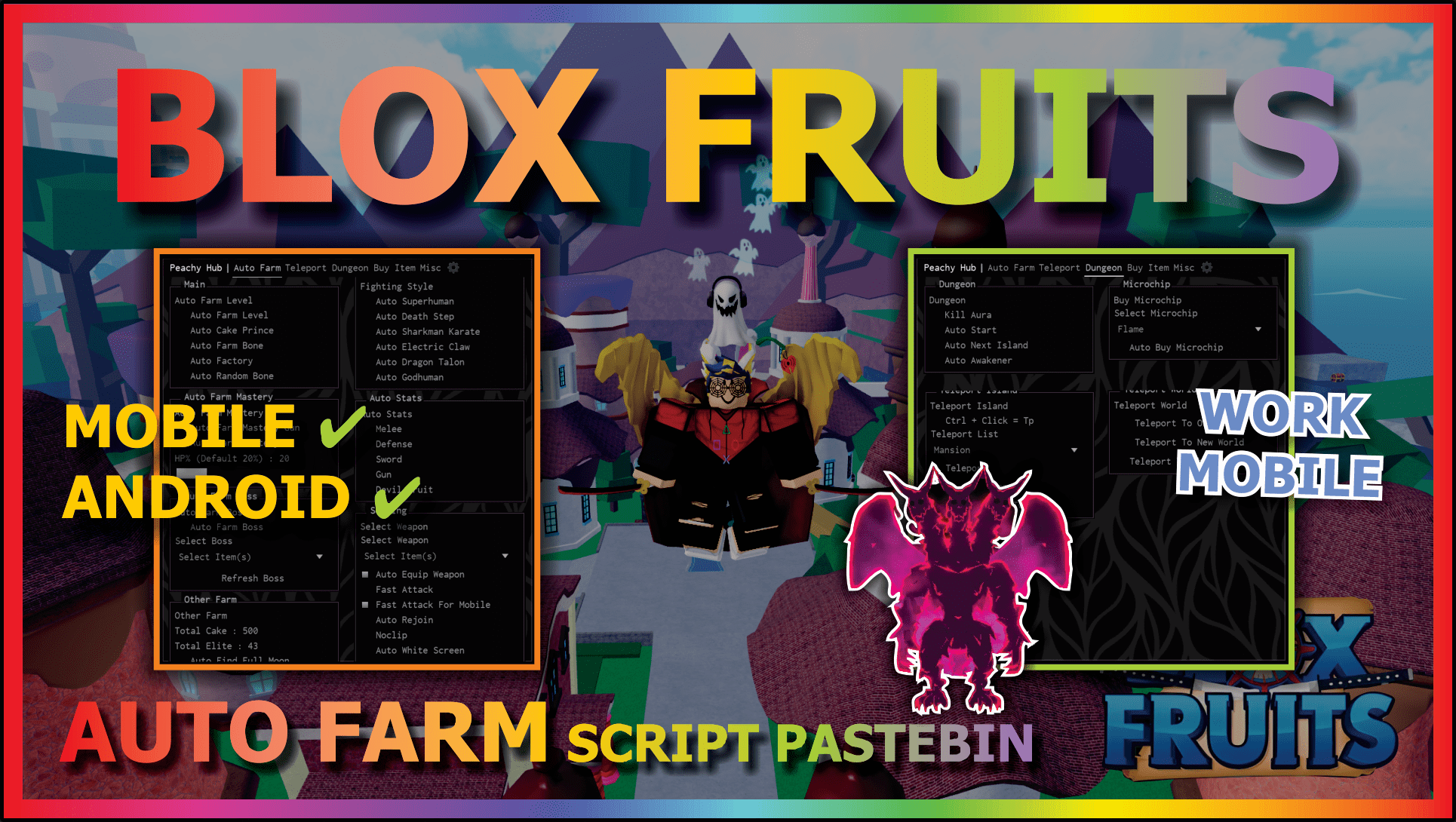 Blox Fruits PadoHub Script - Auto Farm, Combat, Teleports
