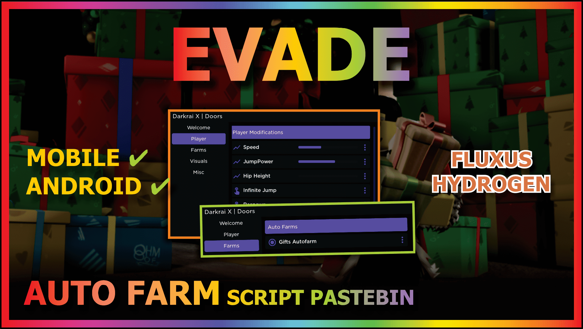 ⚡️EVADE Script Pastebin 2022 AUTO FARM ⚡️ AUTO XP CASH ESP GOD