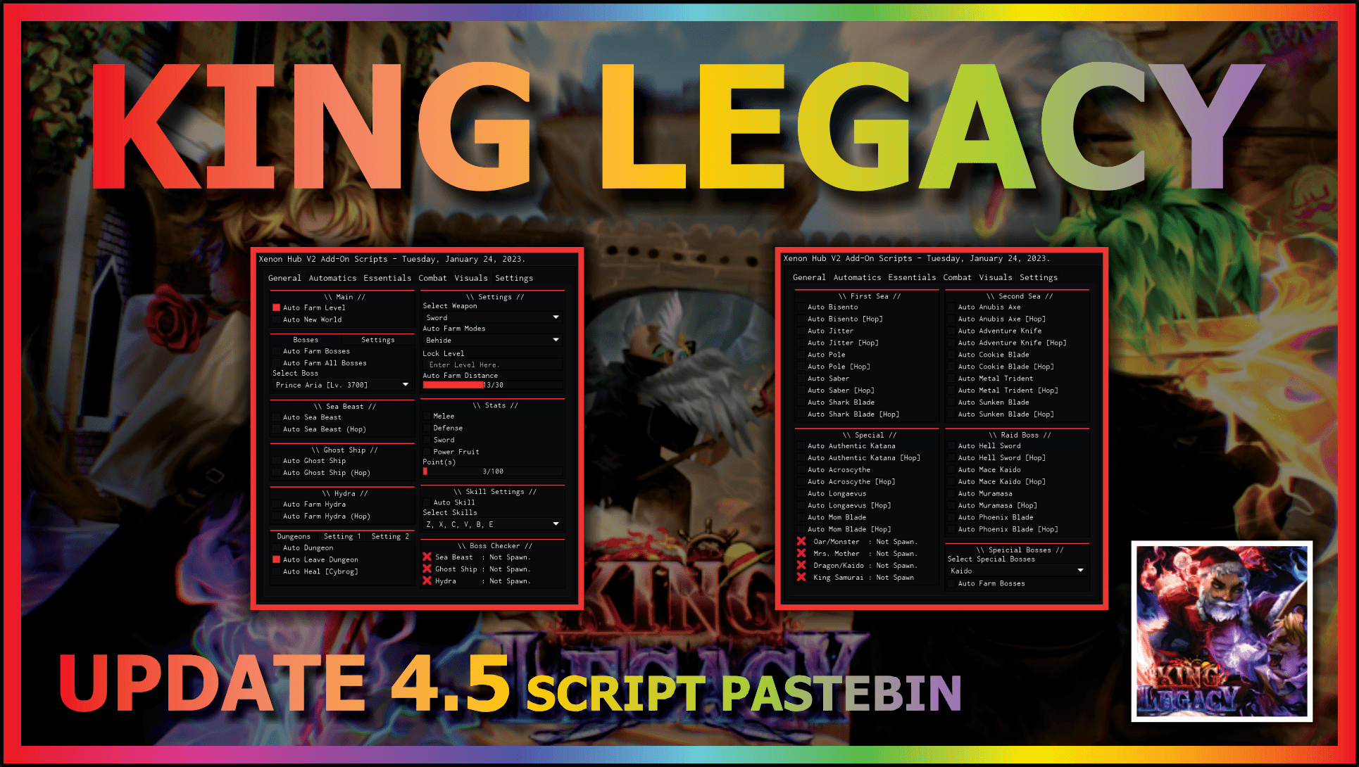 KING LEGACY Script Pastebin 2023 UPDATE 4.66 AUTO FARM