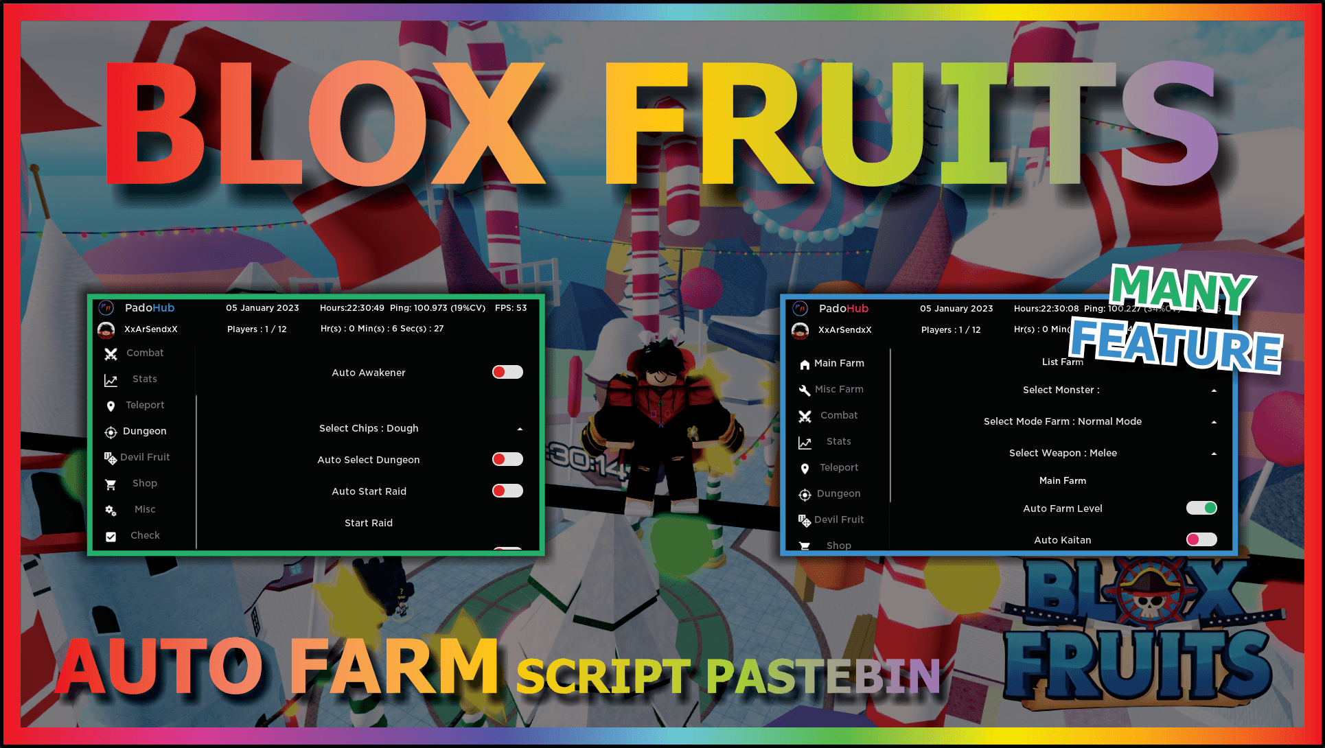 Blox Fruits  SCRIPT PadoHub No Key — Roblox Scripts