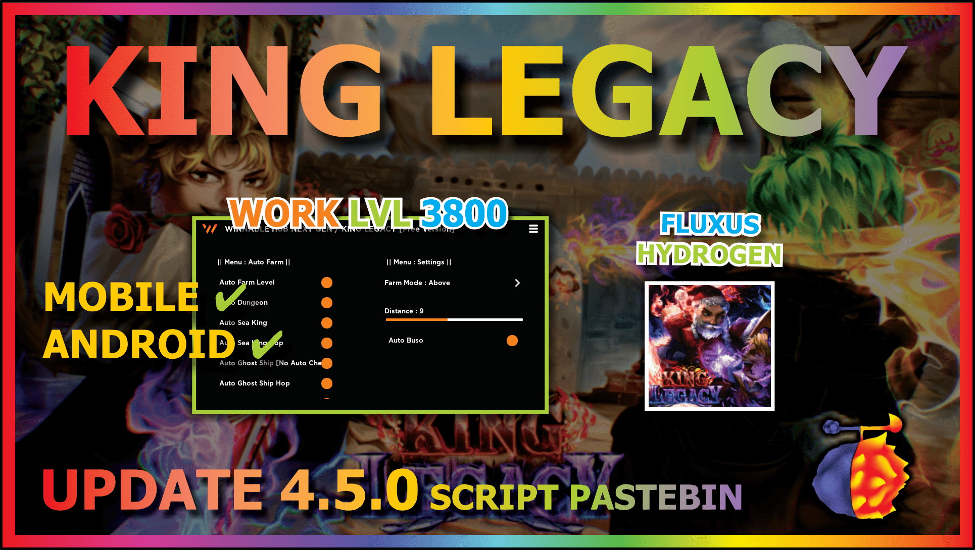 King Legacy [GUI - Farm Level, Auto Stats & More!] Scripts