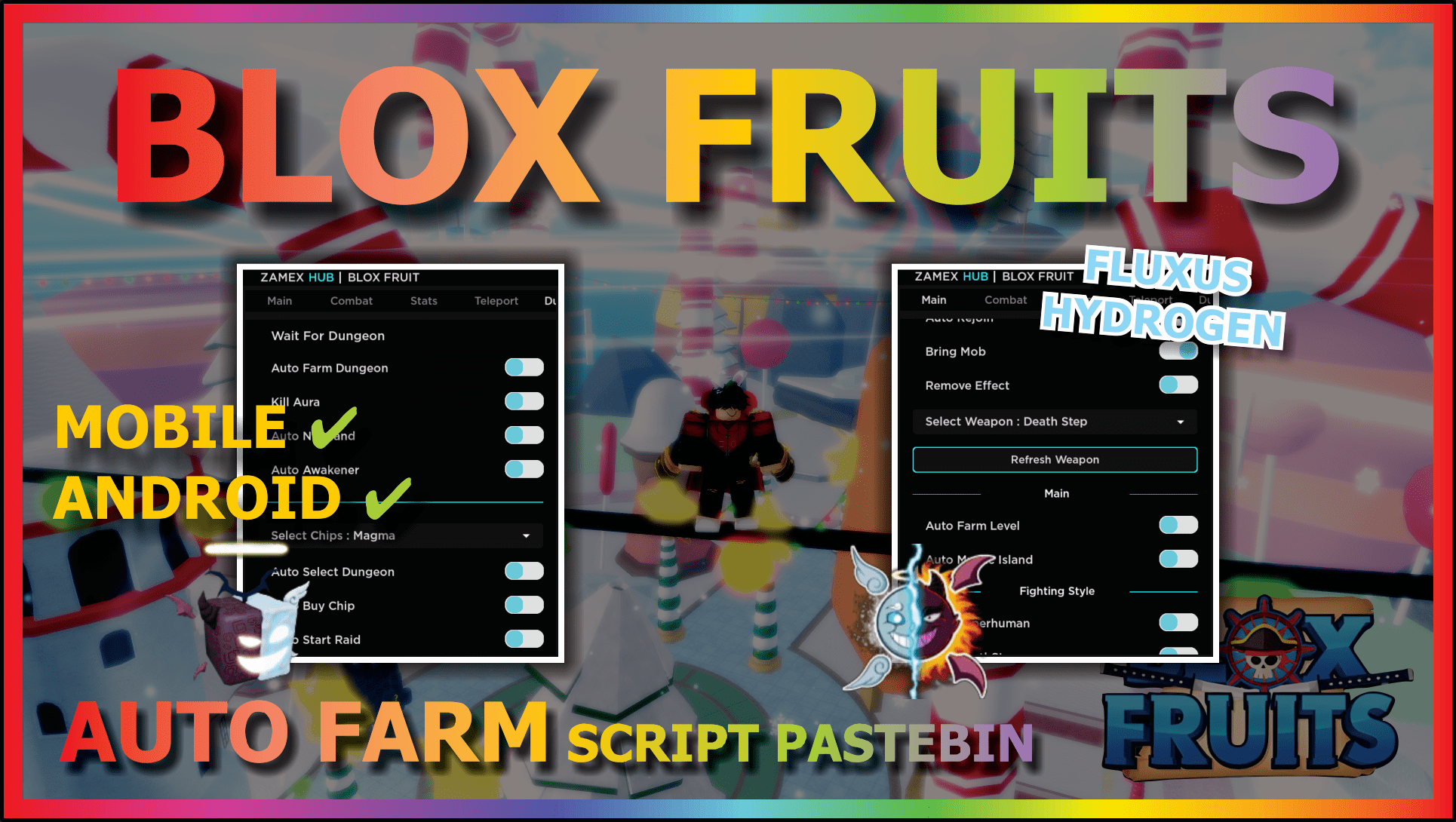 Blox Fruits  AUTO FARM AUTO SEABEAST MASTERY RACE V4 — Roblox Scripts