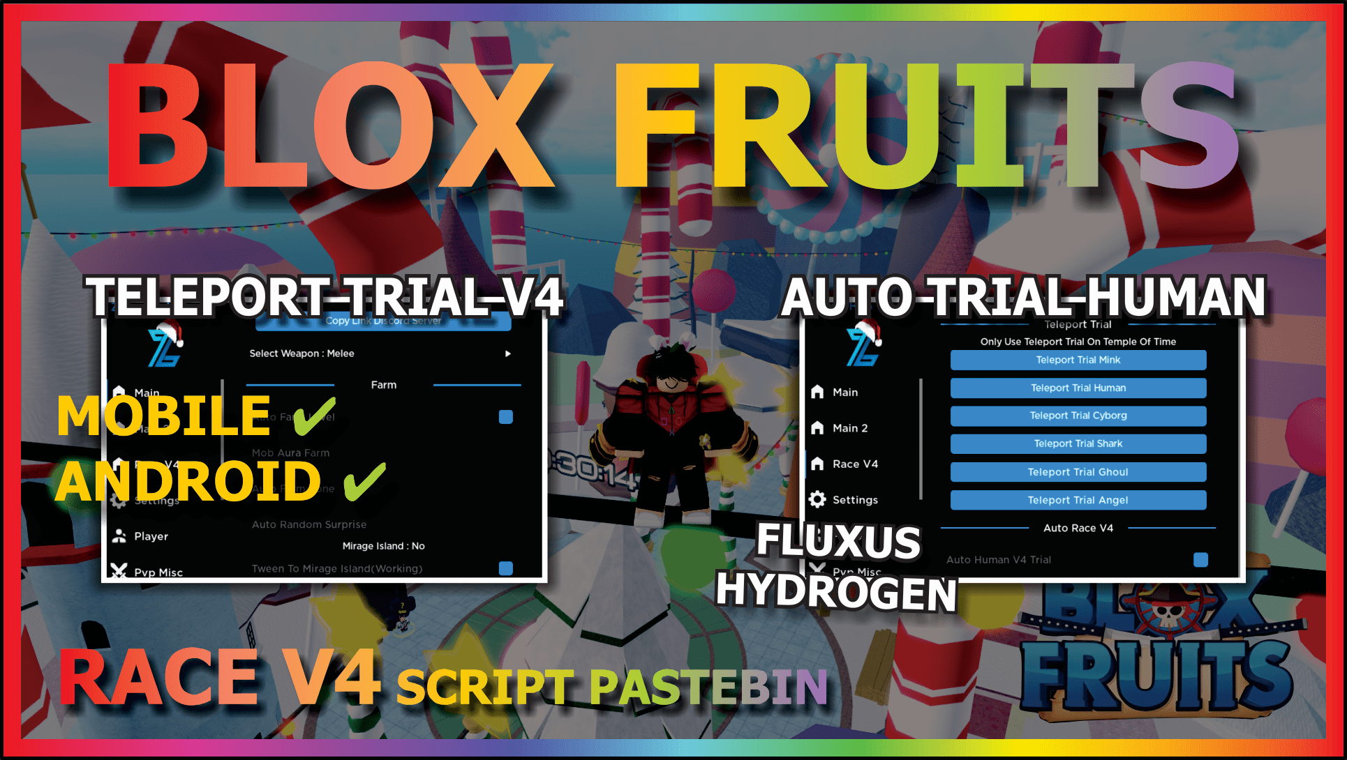 Script Blox Fruits Roblox! AUTO RACE V4 MOBILE