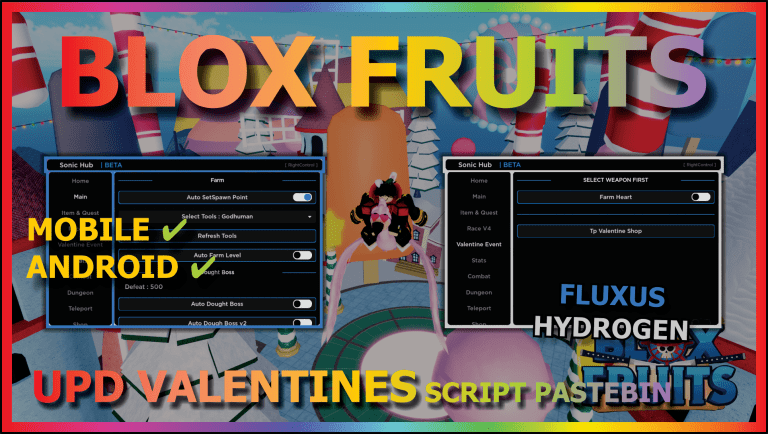 Mobile Roblox Blox Fruits Script - Auto Farm, TP, Dungeon