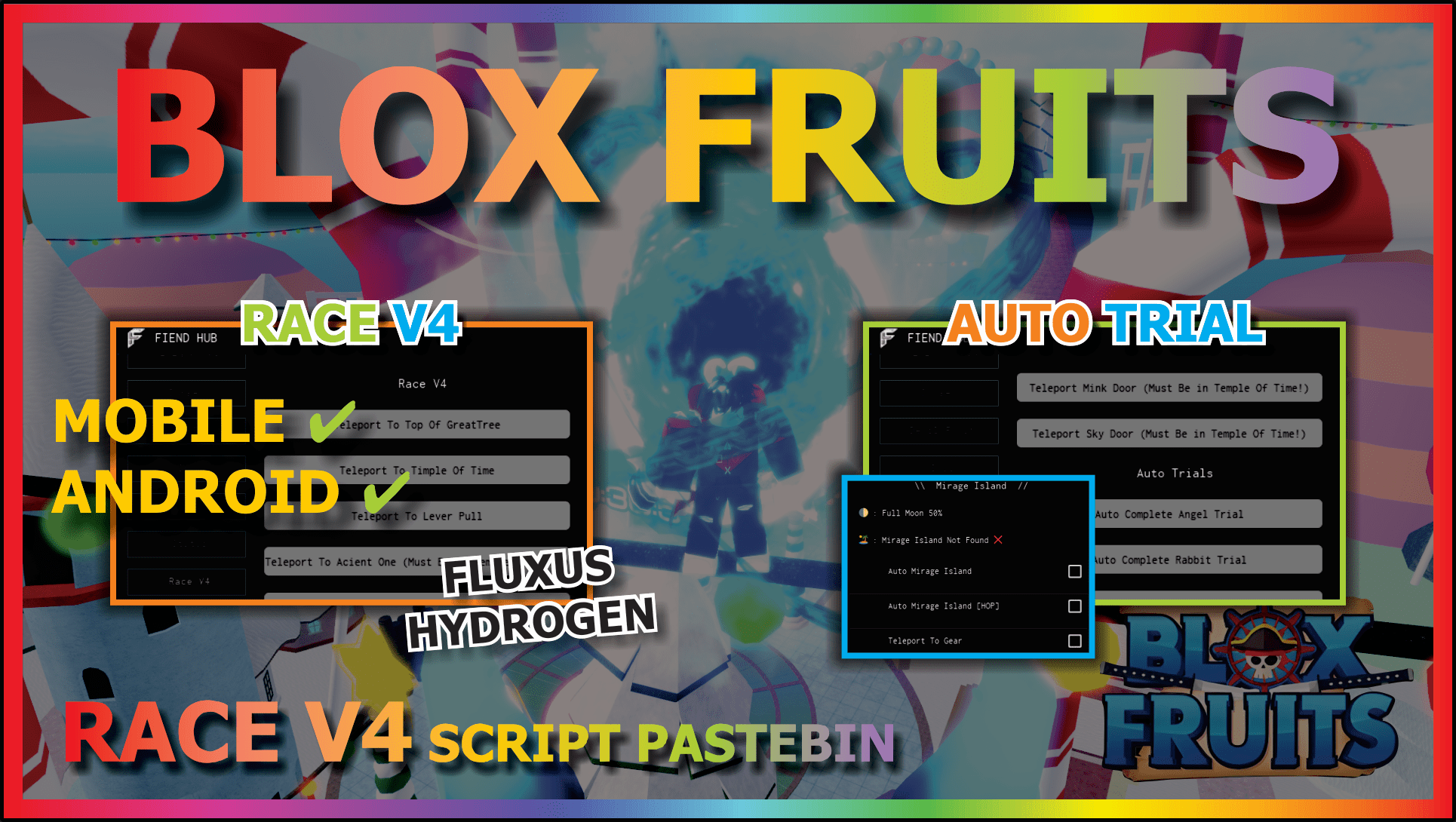 Script Blox Fruits Roblox! AUTO RACE V4 MOBILE