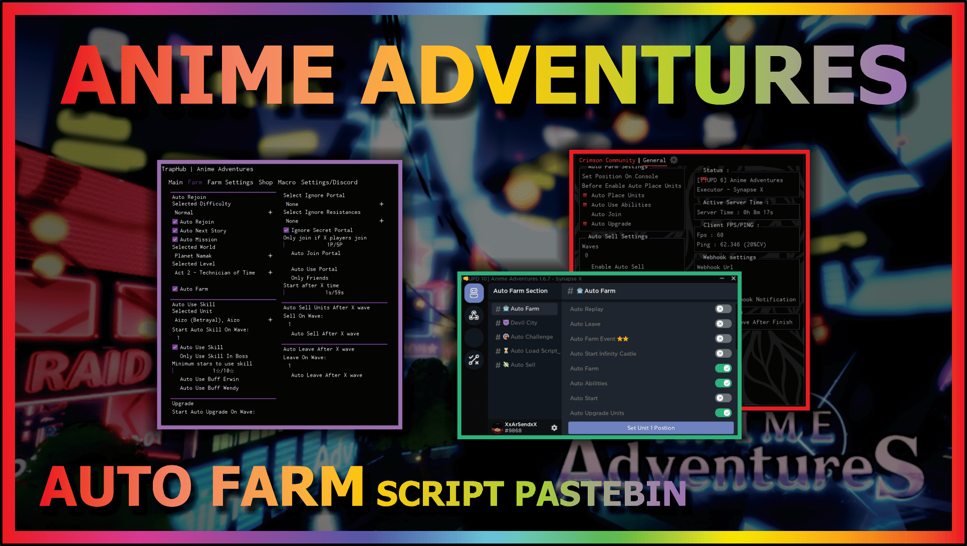 Anime Adventures [Auto Farm] Scripts | RbxScript