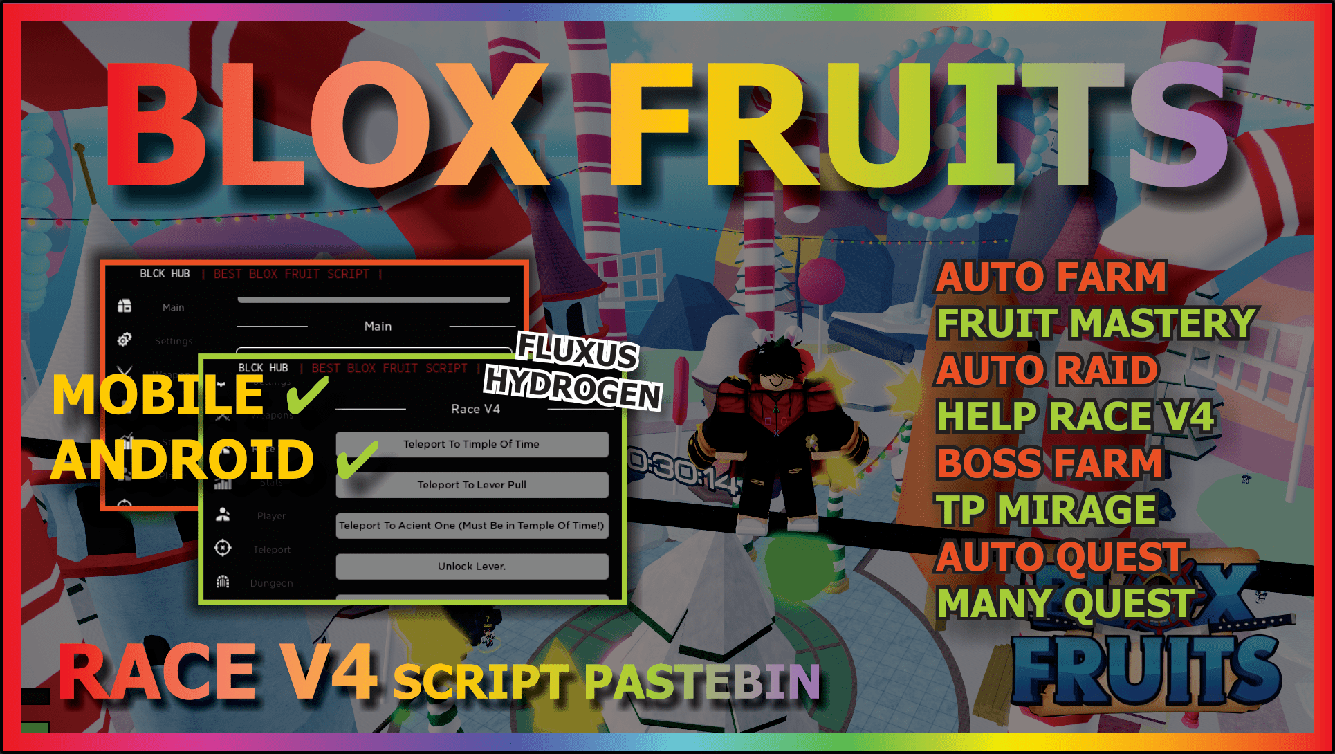 Blox Fruits PadoHub Script - Auto Farm, Combat, Teleports