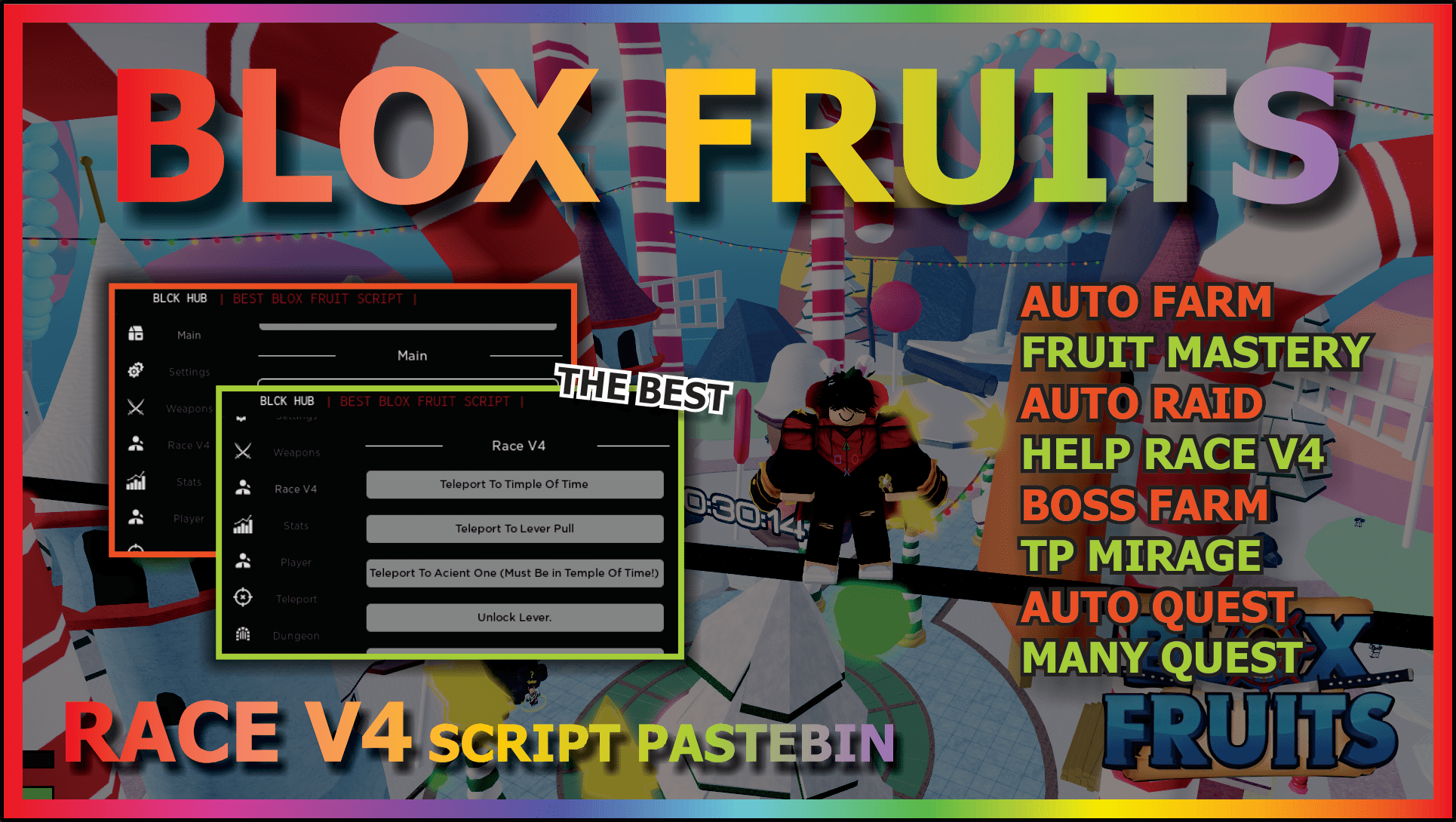 Blox Fruits Script + Auto Fast Farm + Mastery  AUTO RACE V4 HACK SCRIPT  Updated 2023. 