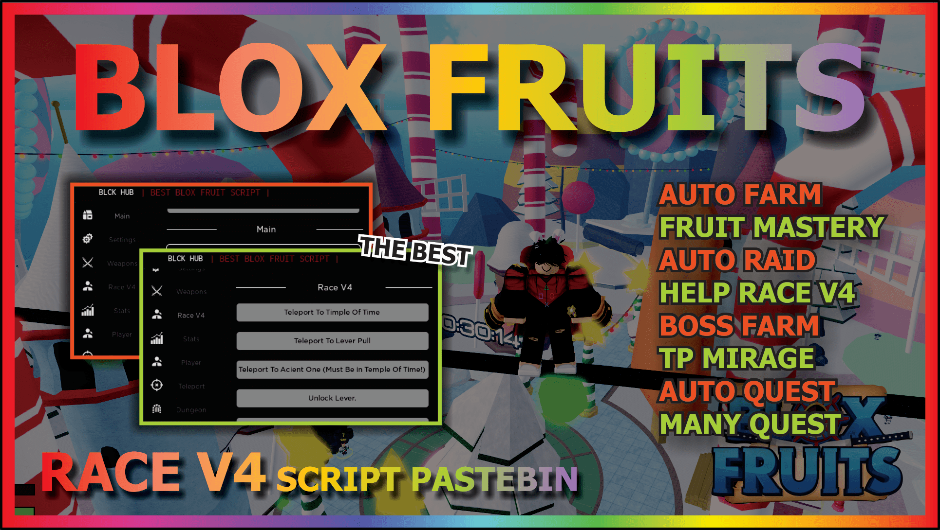 Blox Fruits PLAYER X HUB – FREE SCRIPT HUB GUI – AUTO RAID – FARM