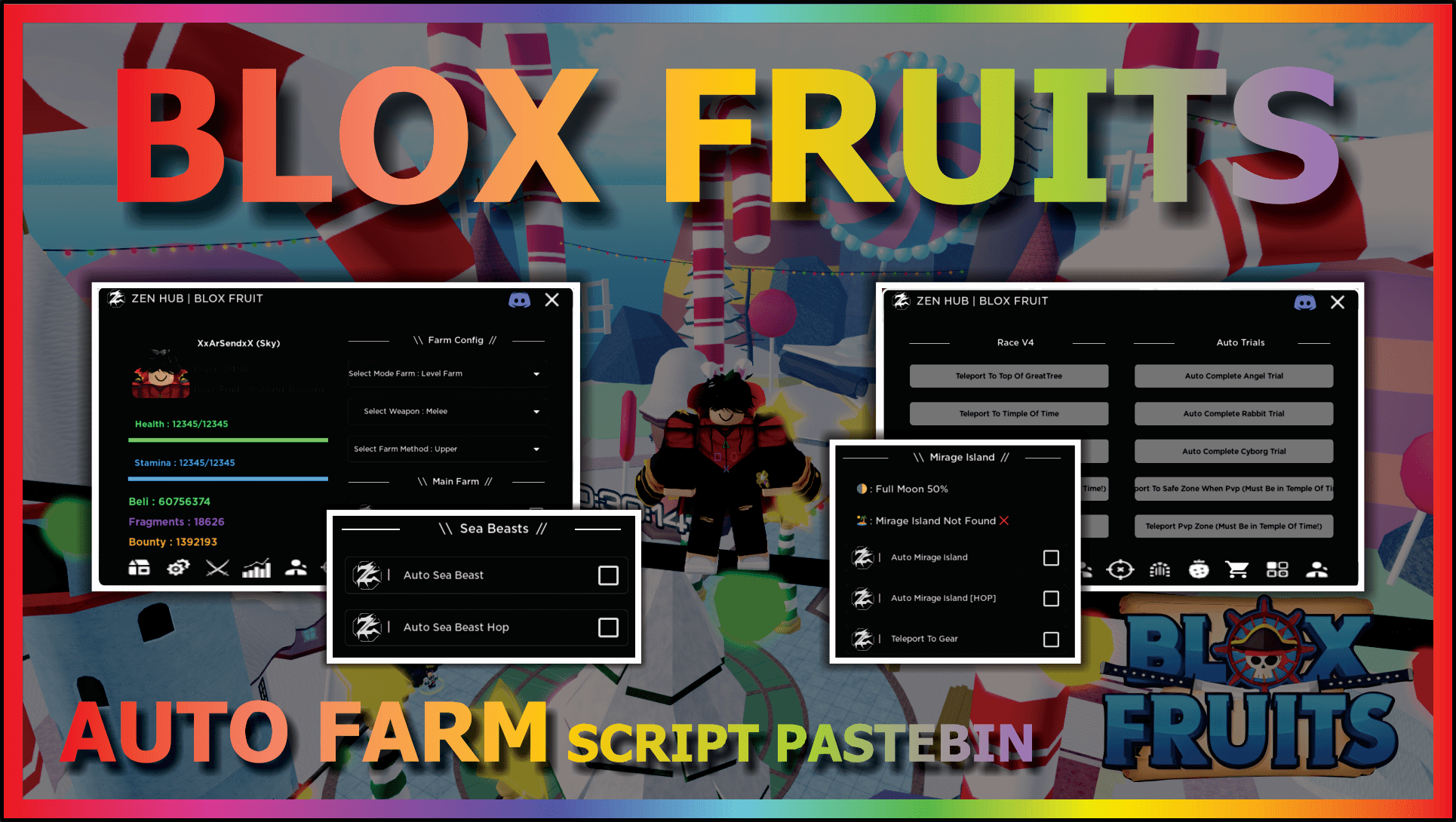 Blox Fruit - Find Full Moon and Mirage Island (Quest For Race V4)