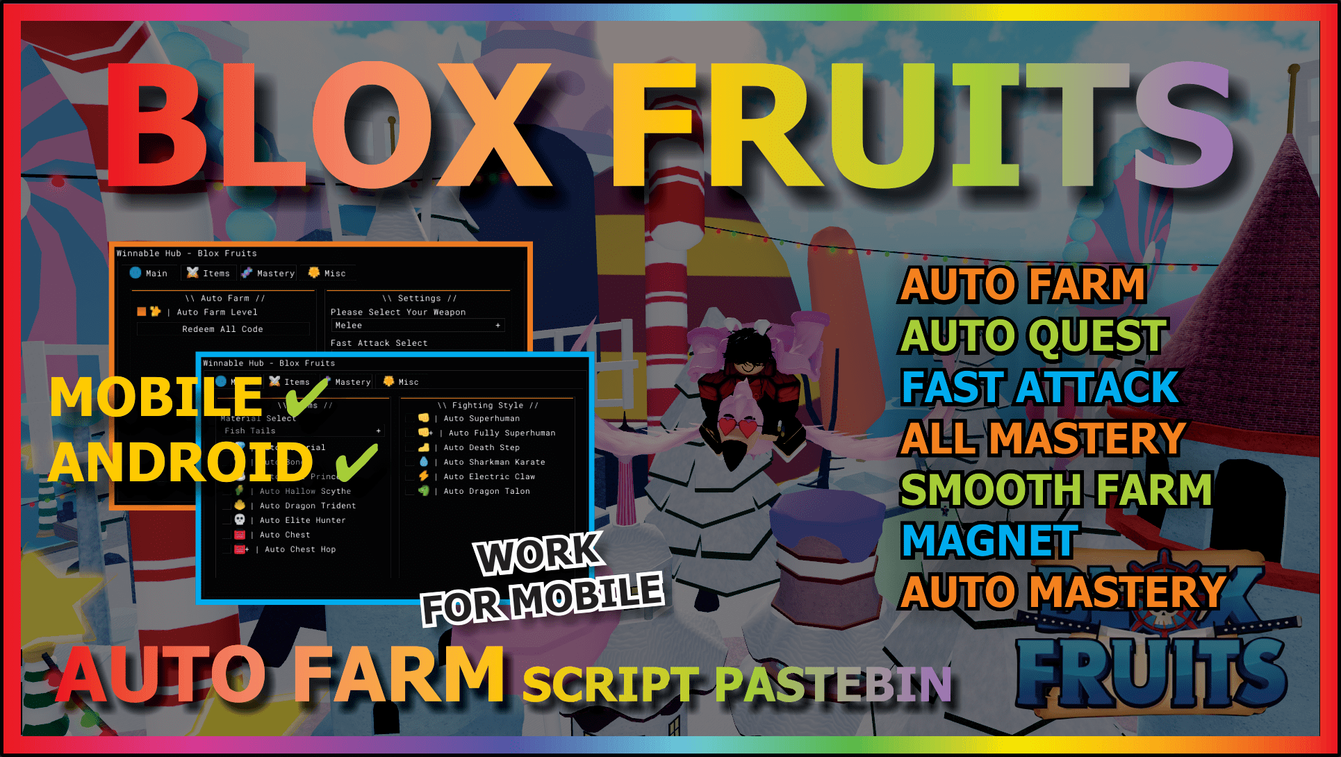 💗BEST] Blox fruits script, auto farm, auto raid, 2023