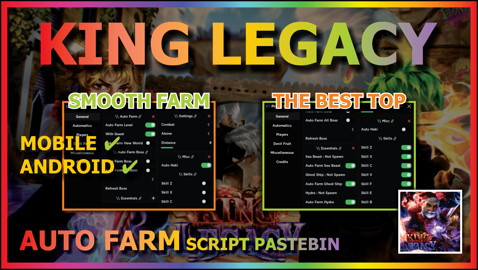 KING LEGACY Script Pastebin 2023 UPDATE 4.6 AUTO FARM, AUTO RAID, SEAKING