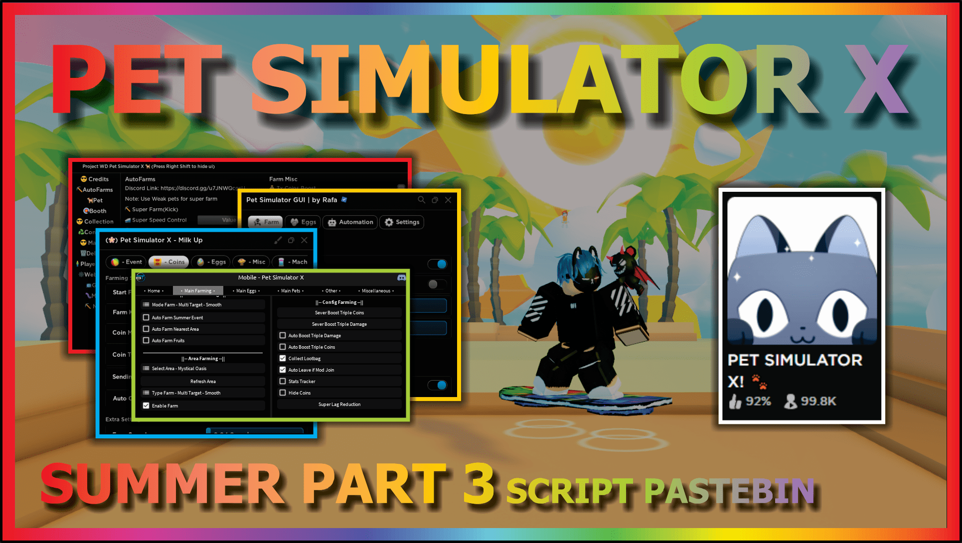 Pet Simulator X Script GUI: Autofarm, Infinite Gems, Pets! [Pastebin] 
