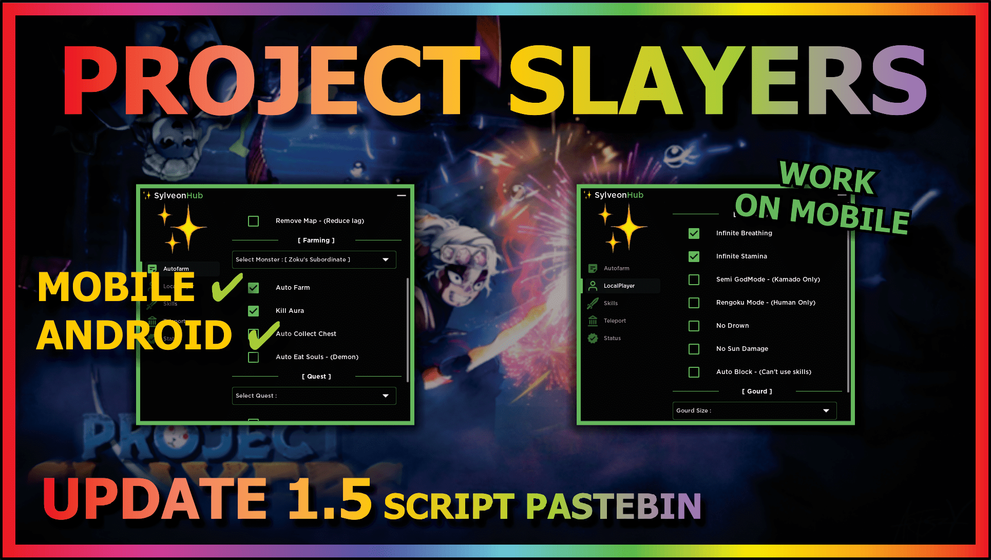 Project Slayers script - (INF Stamina, INF Breath)