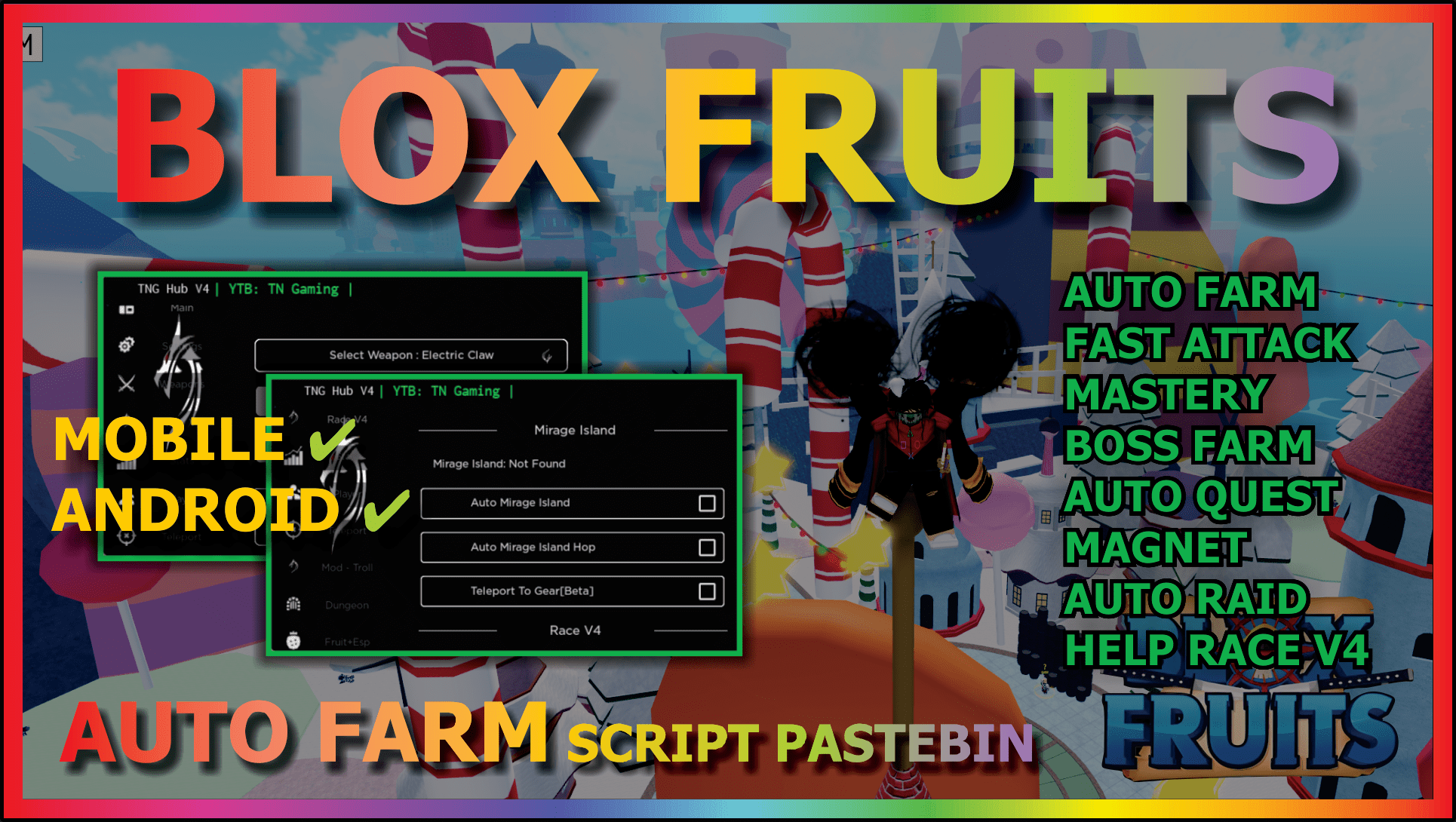 UPDATE ] BLOX FRUIT SCRIPT NO KEY, AUTO QUEST RACE V4, FIND MIRAGE ISLAND