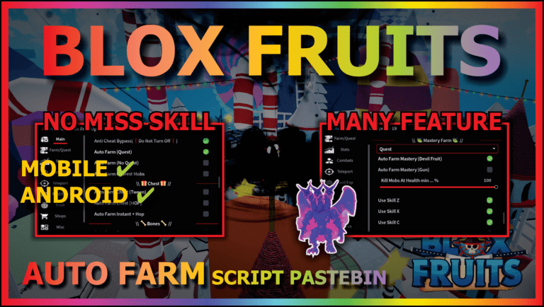 🔥 Update Blox Fruits Script, Auto Farm + Instant Mastery