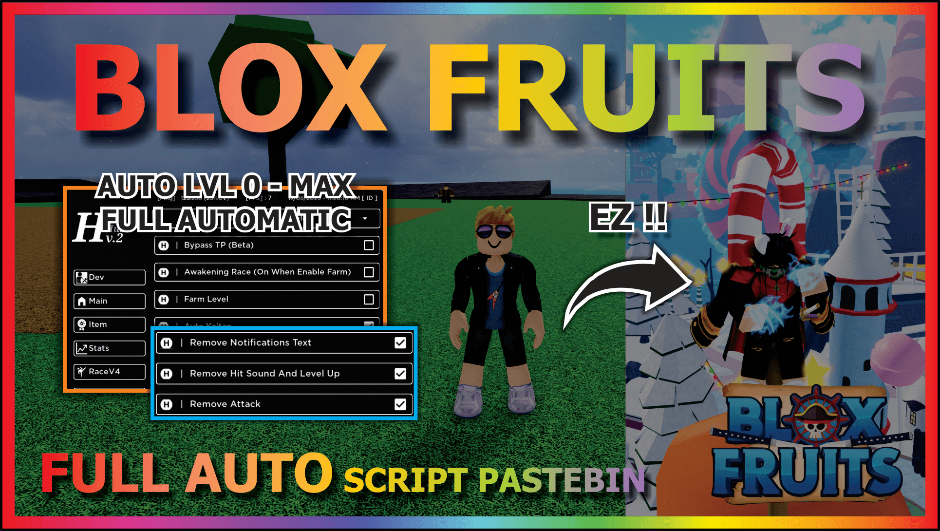 Grind your bloxfruits account to max level using scripts by Enguunblox