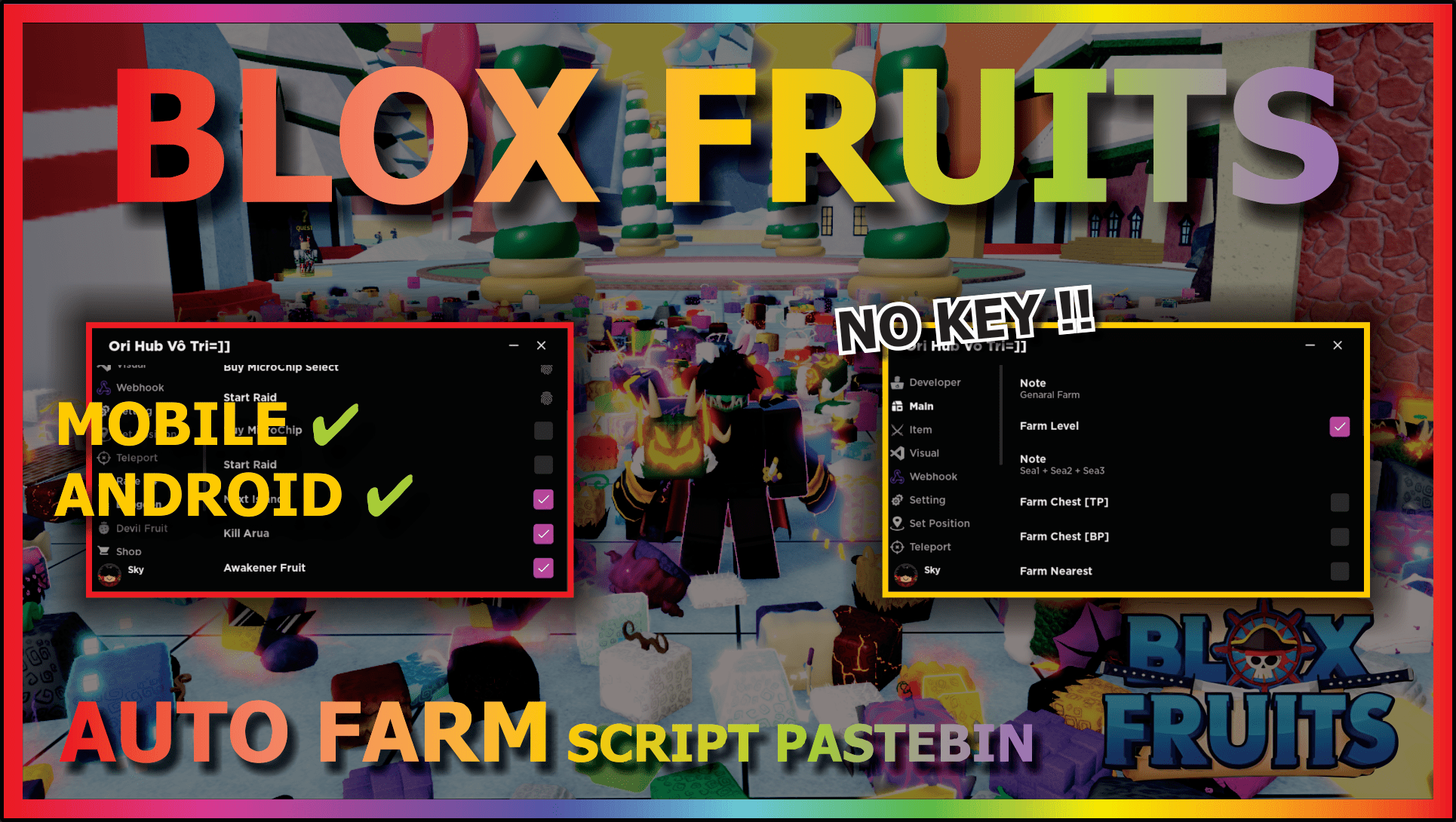 Script Blox Fruit Mobile No Key FRUIT RAIN & AUTO FARM
