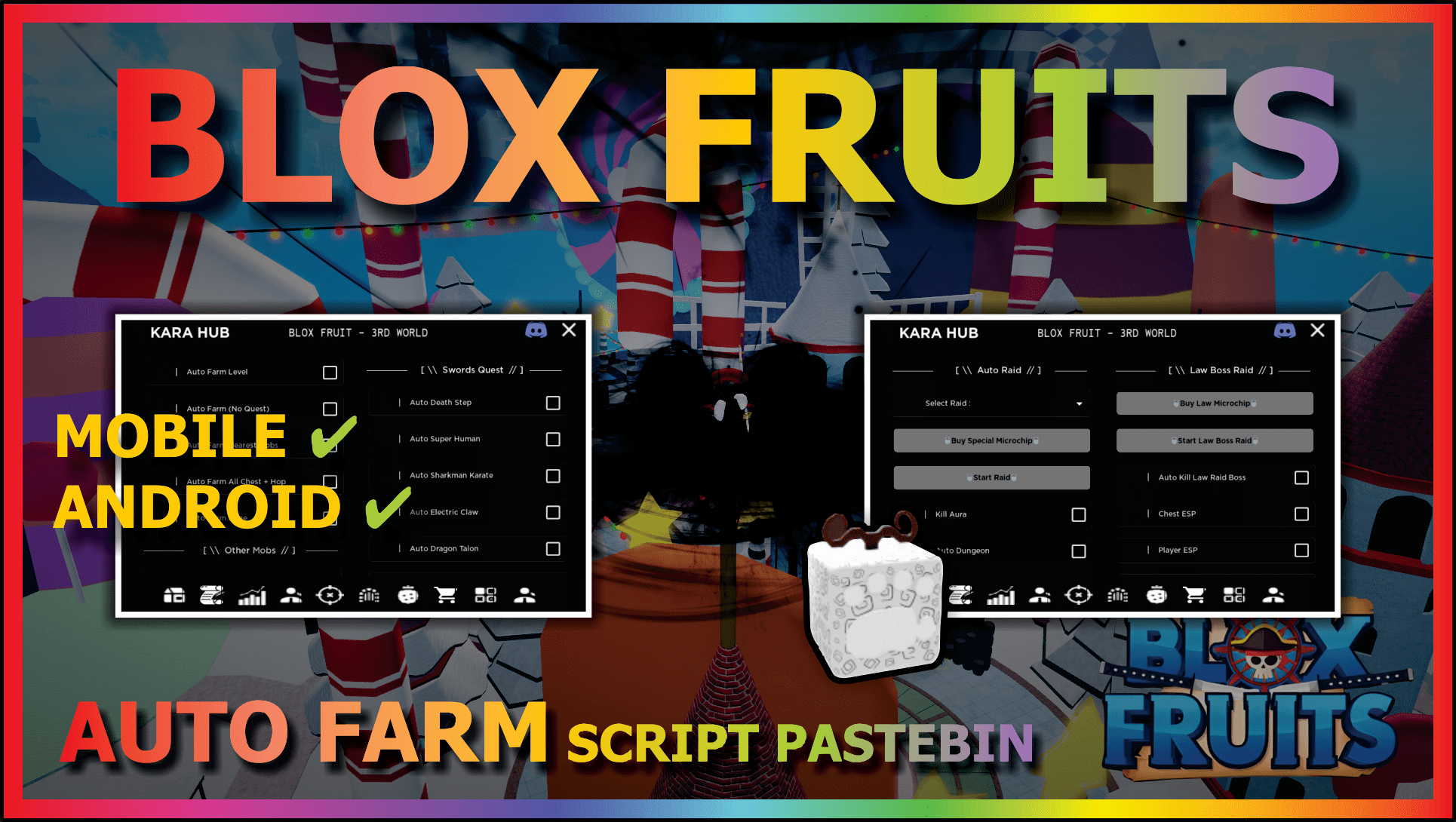 Blox Fruit Script, 20 No Key AUTO FARM & FRUIT RAIN !, RAID