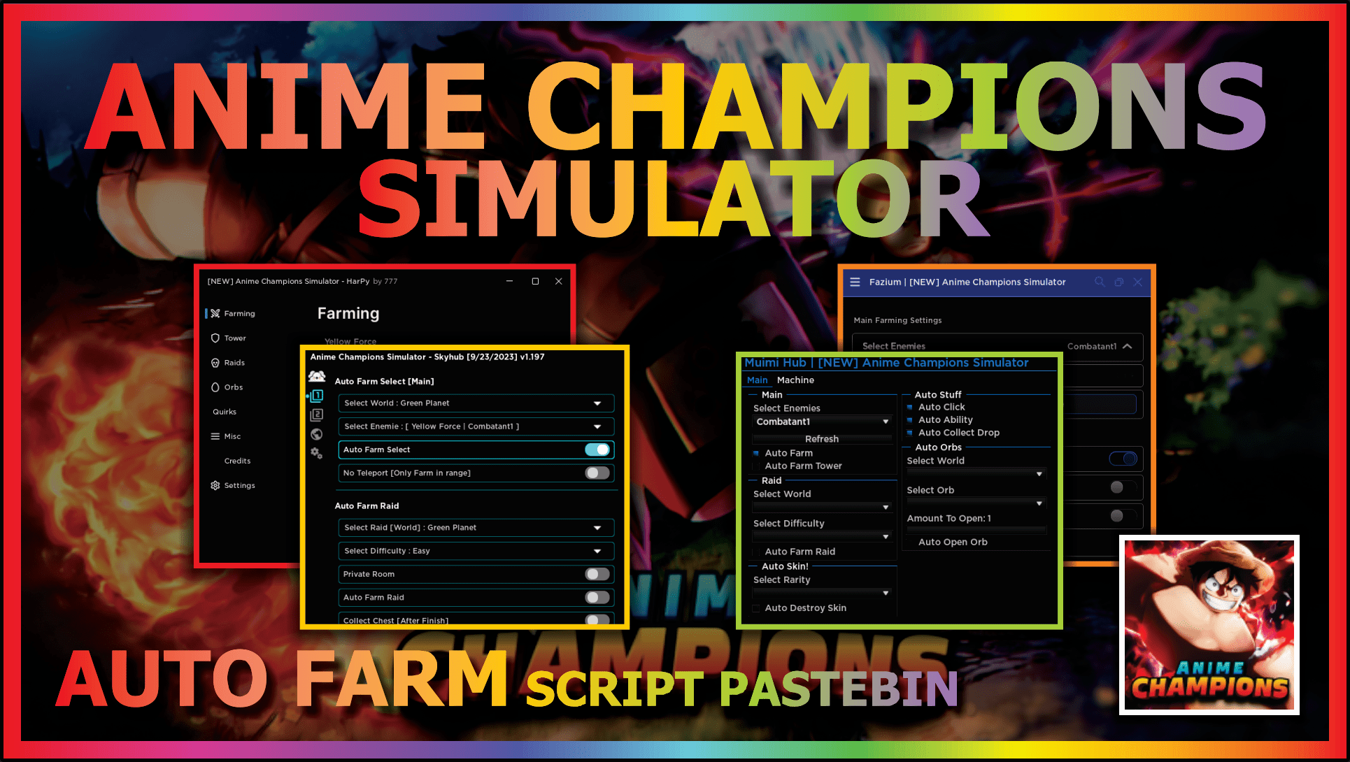 SkyHub Anime Champions Simulator Mobile Script Download 100% Free