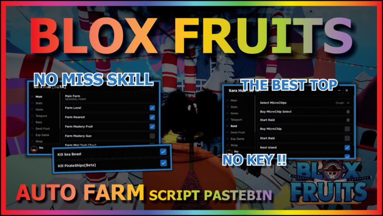 No Key Blox Fruit Script Update 20 AUTO FARM & FRUIT RAIN ! SARA