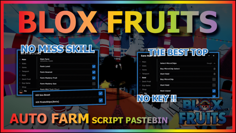 Blox Fruit Script Update 20 No Key AUTO FARM & FRUIT RAIN ! SARA