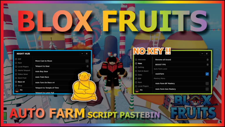 No Key Blox Fruit Script Update 20 AUTO FARM & FRUIT RAIN ! SARA HUB, RAID, TP