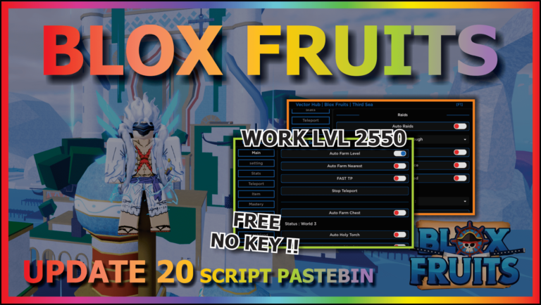 BLOX FRUITS Script Mobile UPDATE 20 AUTO FARM LVL 2550, SUPER SMOOTH, NO  LAG