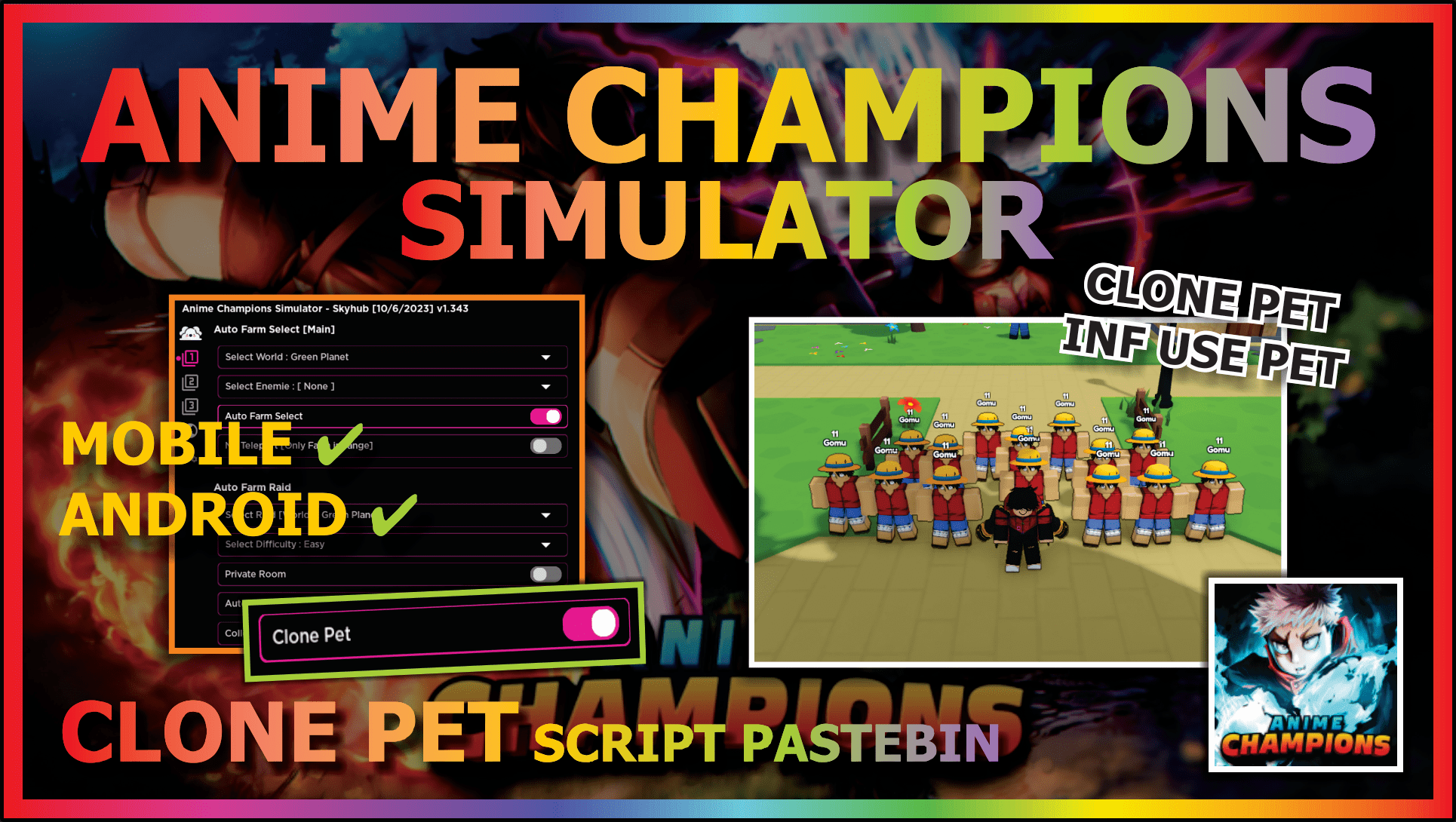 You are currently viewing ANIME CHAMPIONS SIMULATOR (CLONE PET)